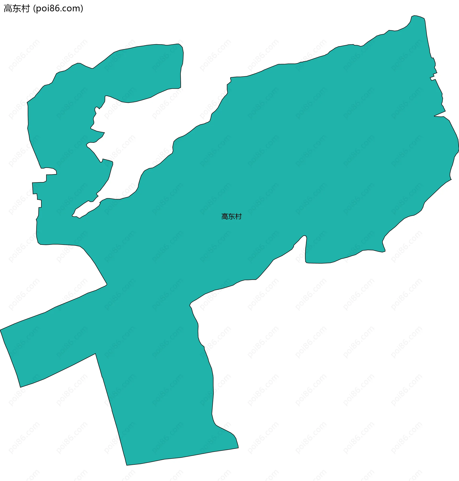 高东村边界地图