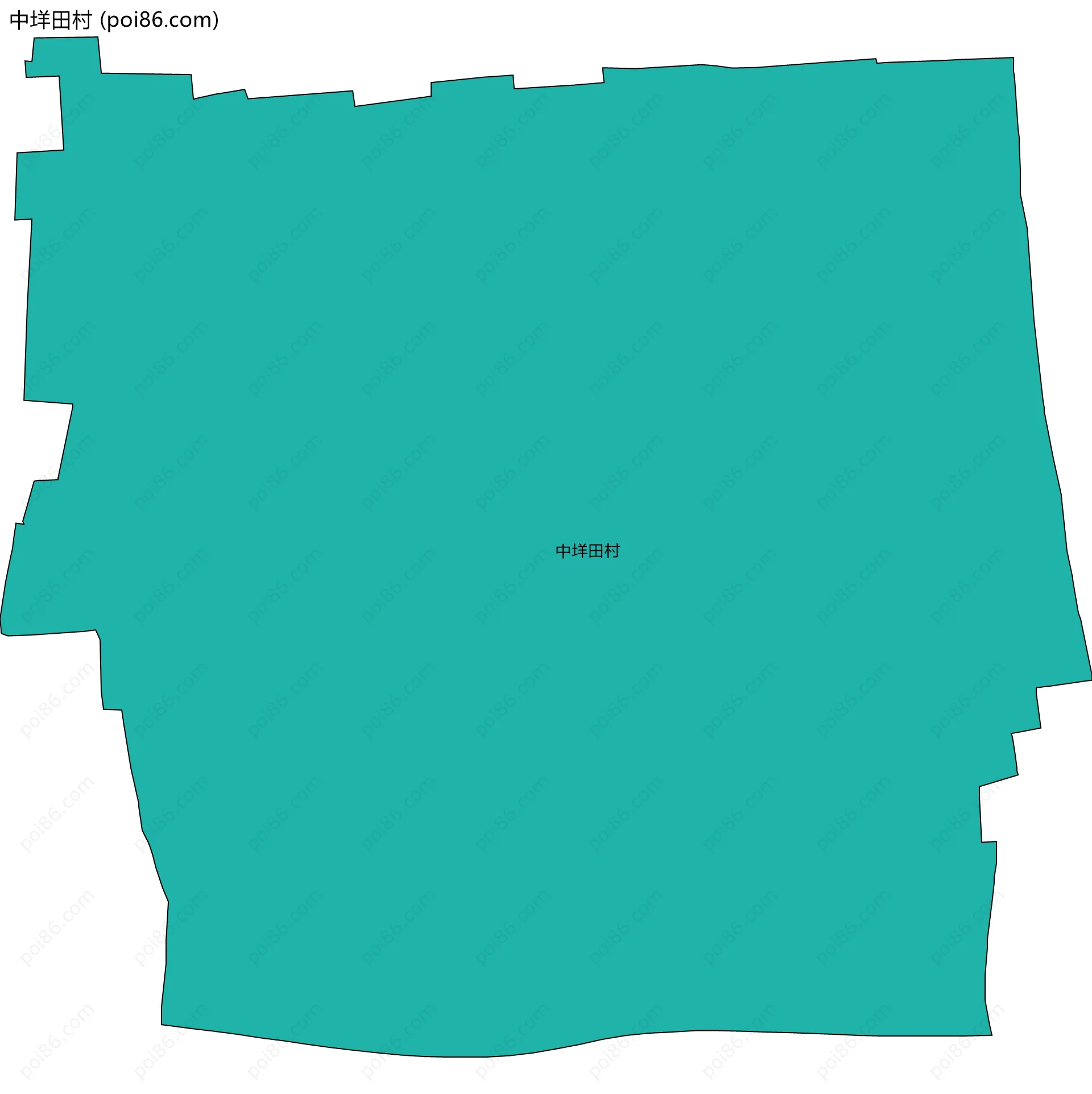 中垟田村边界地图