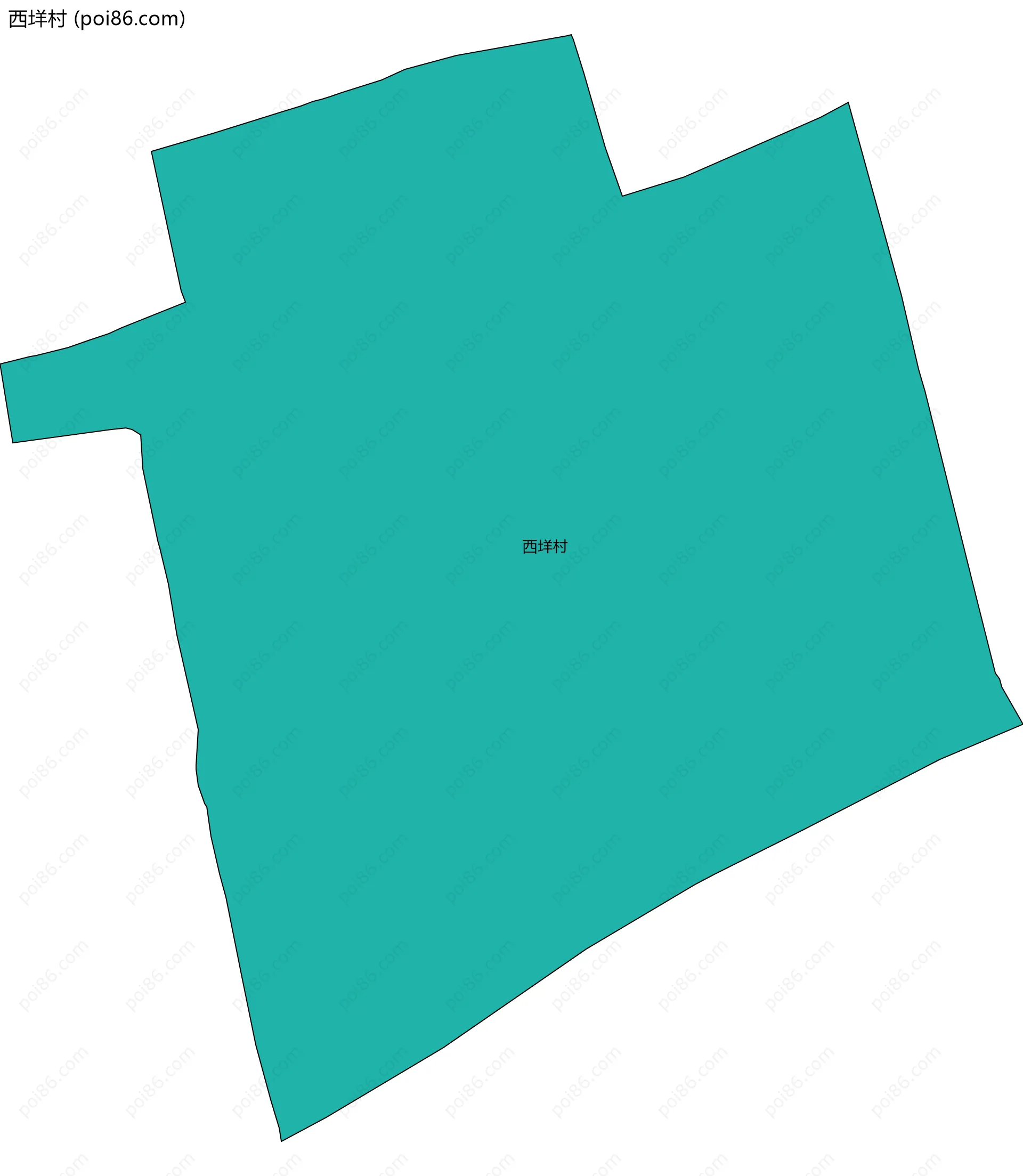 西垟村边界地图