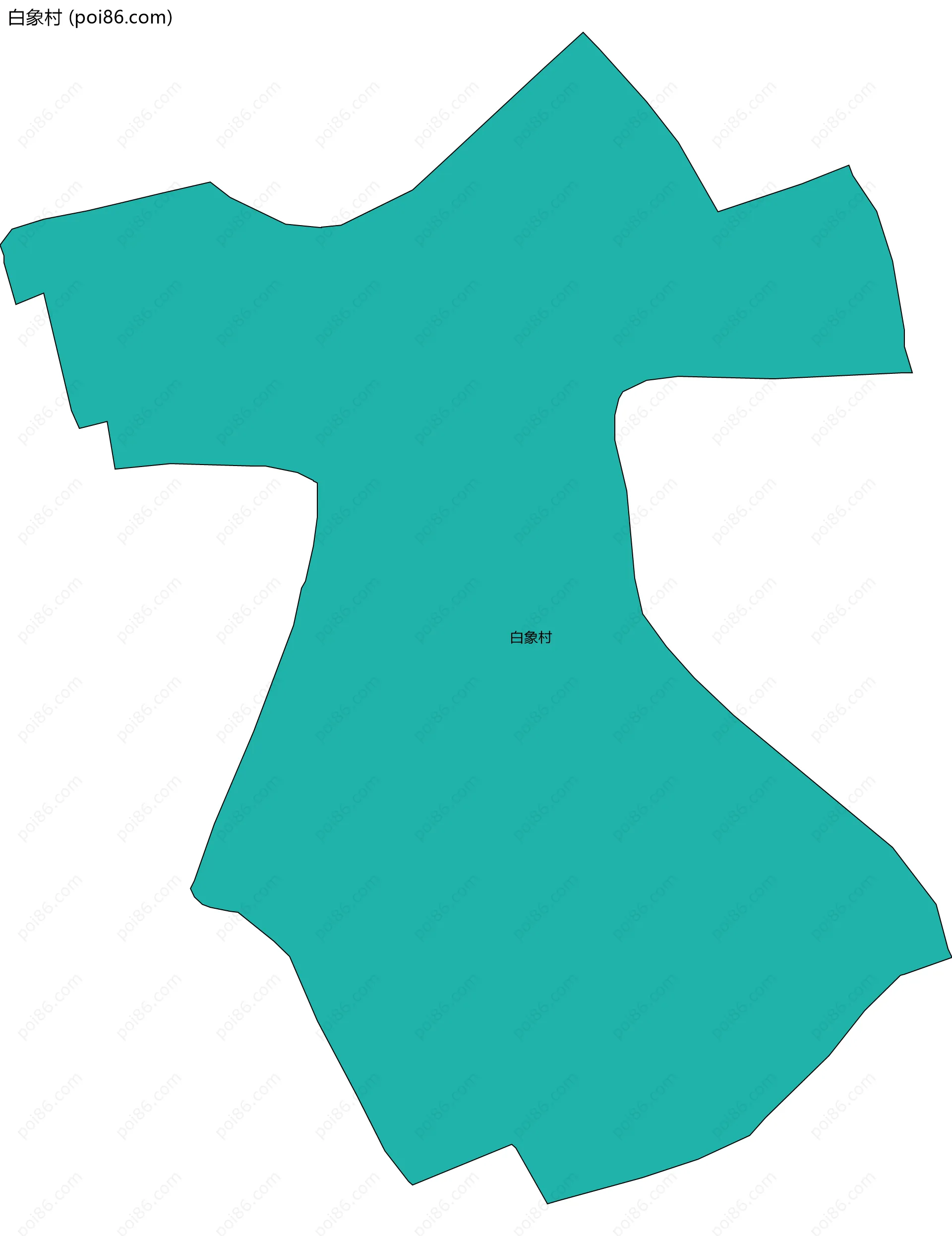 白象村边界地图