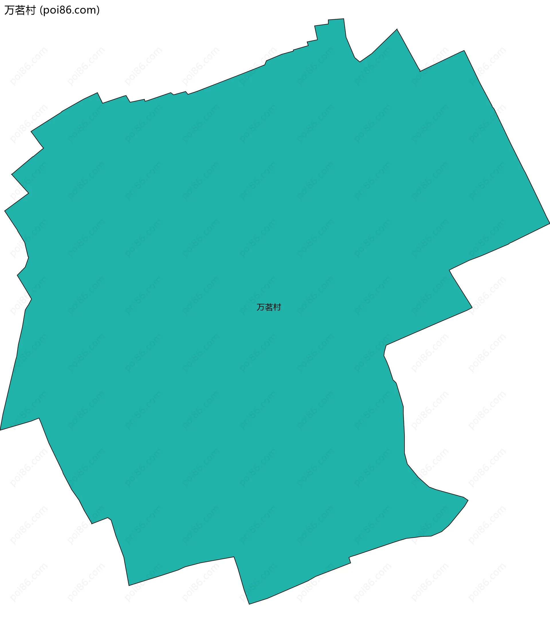 万茗村边界地图