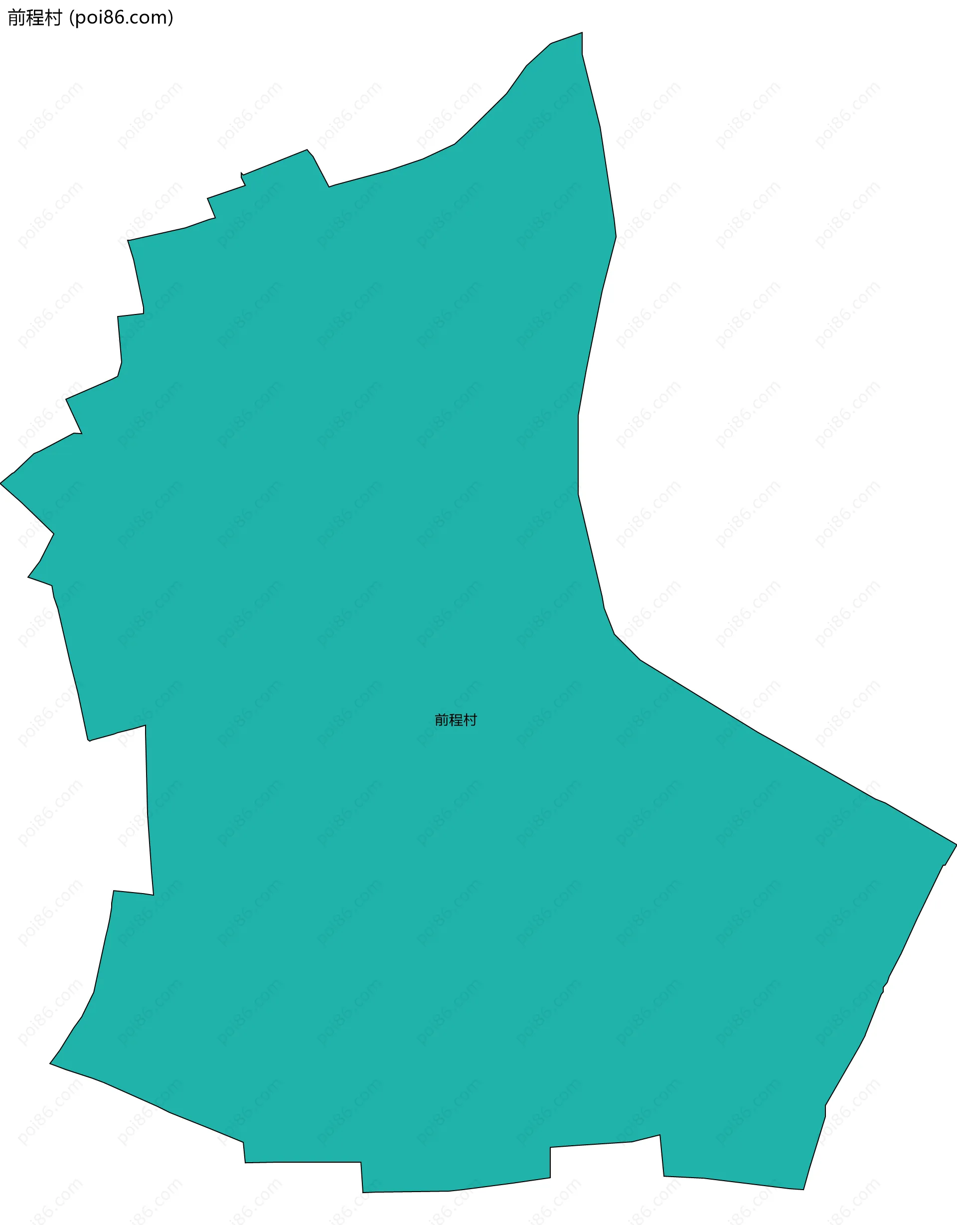 前程村边界地图