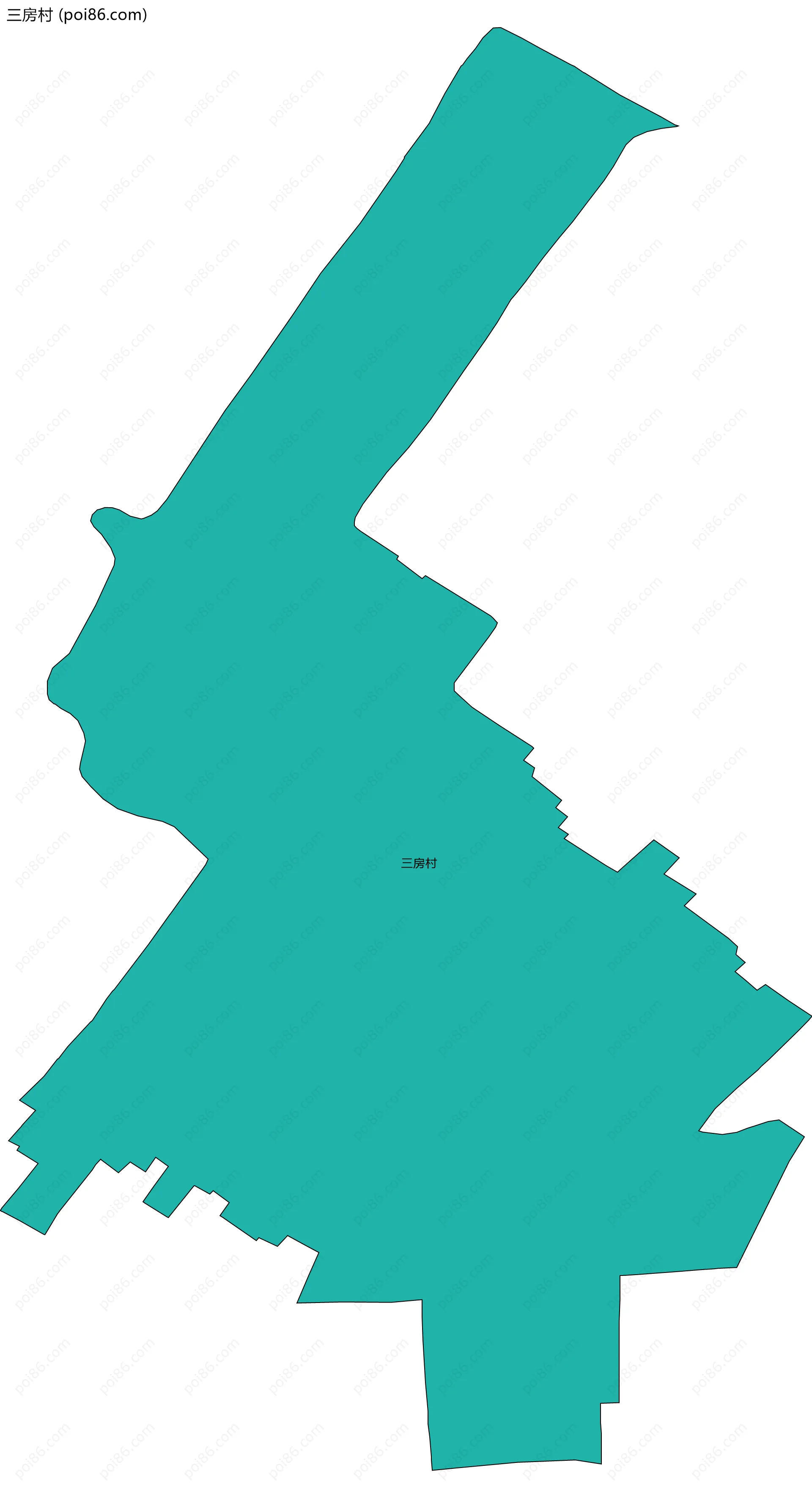 三房村边界地图