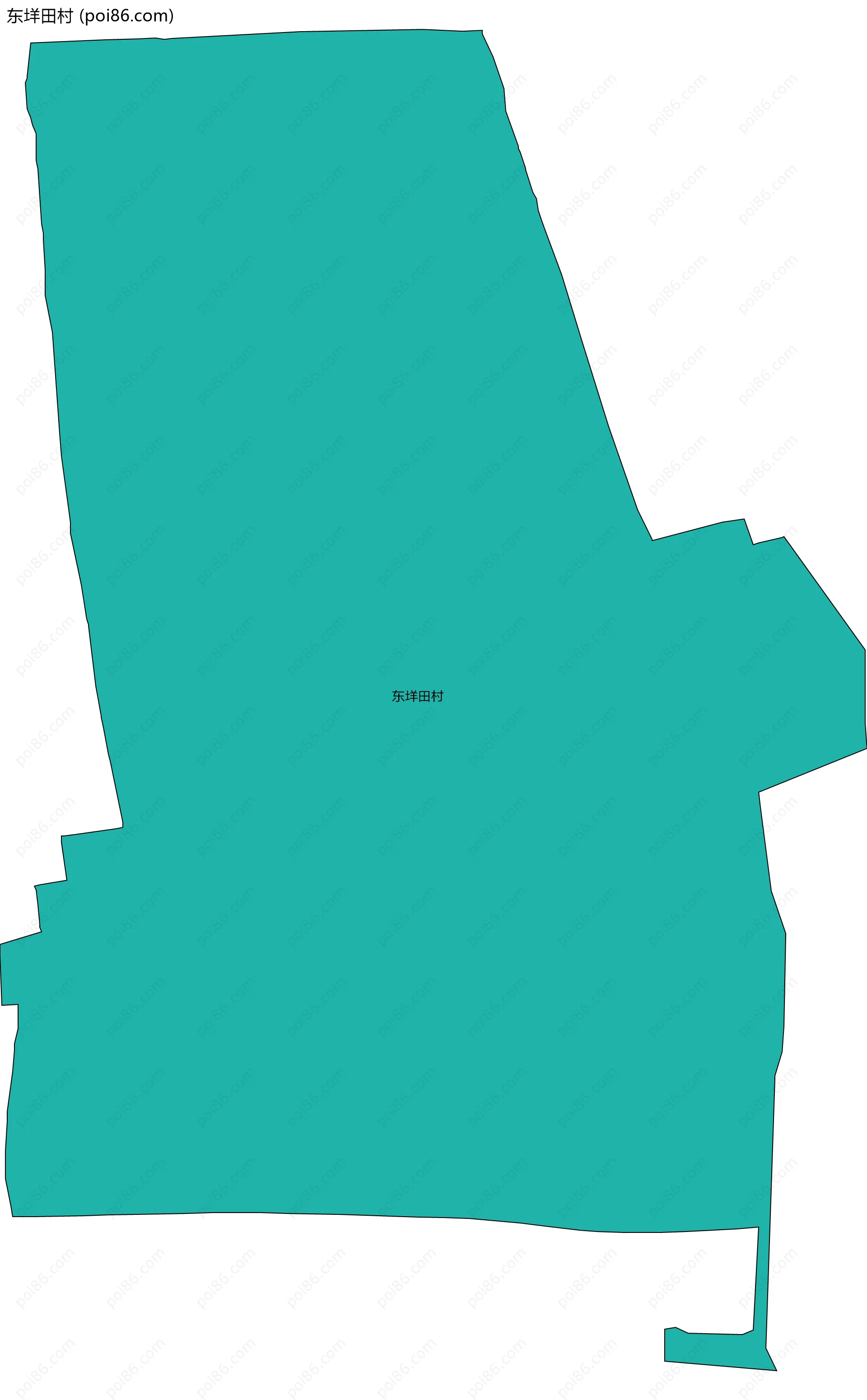 东垟田村边界地图