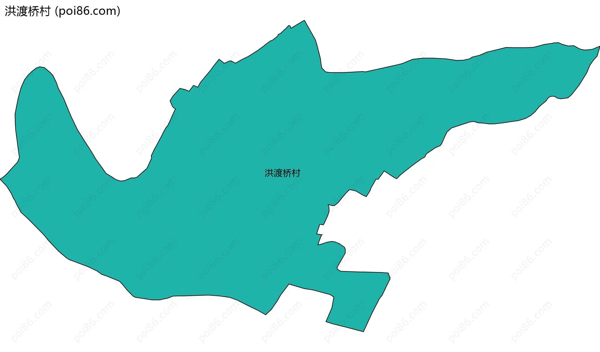 洪渡桥村边界地图
