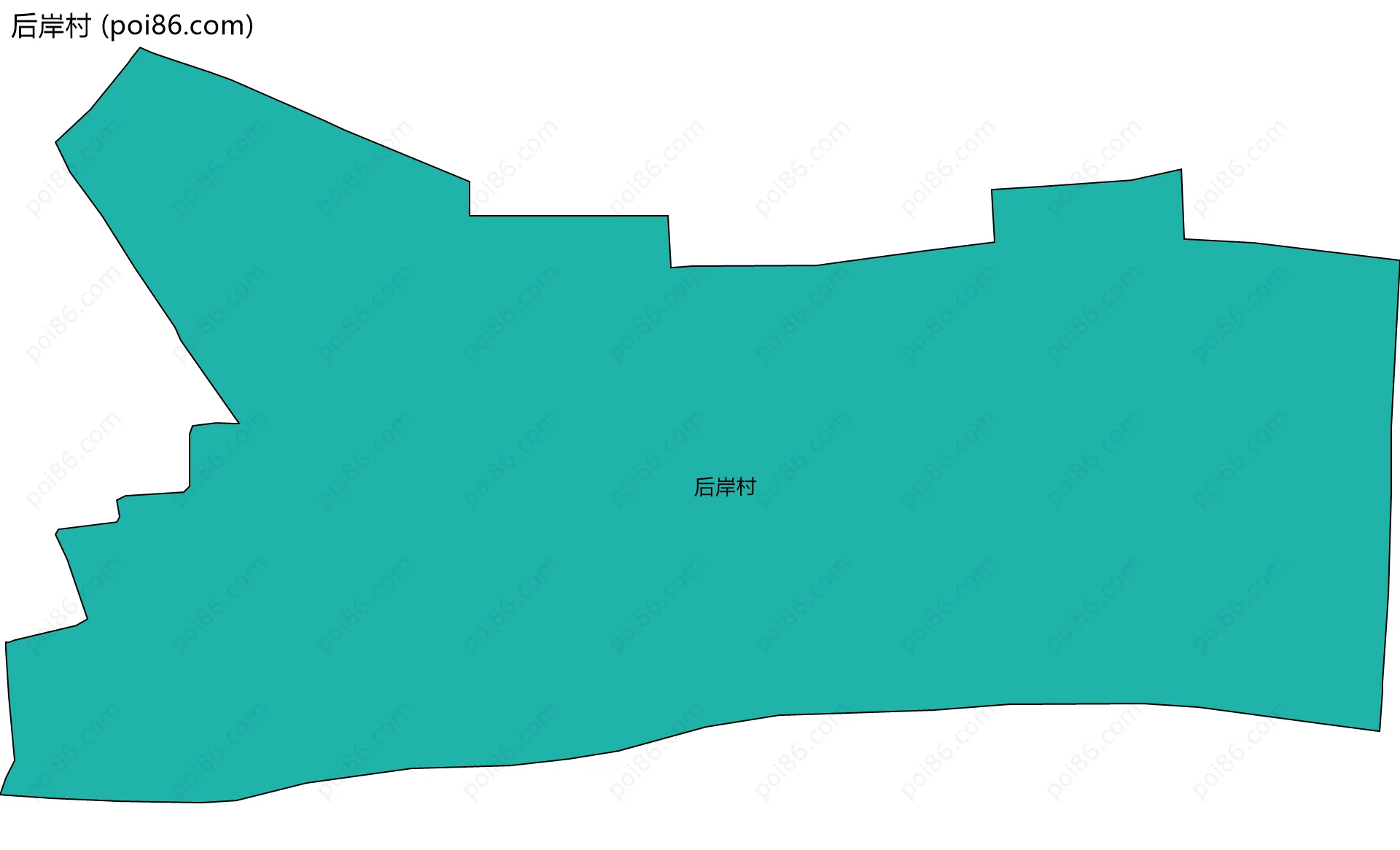 后岸村边界地图
