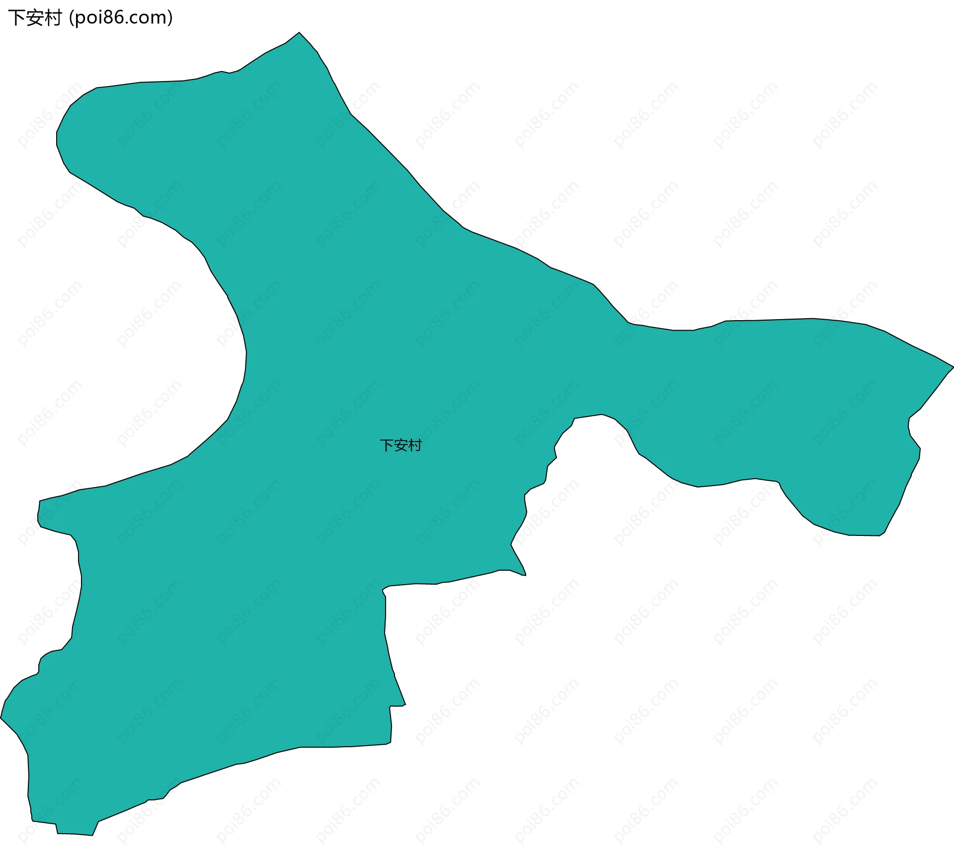 下安村边界地图