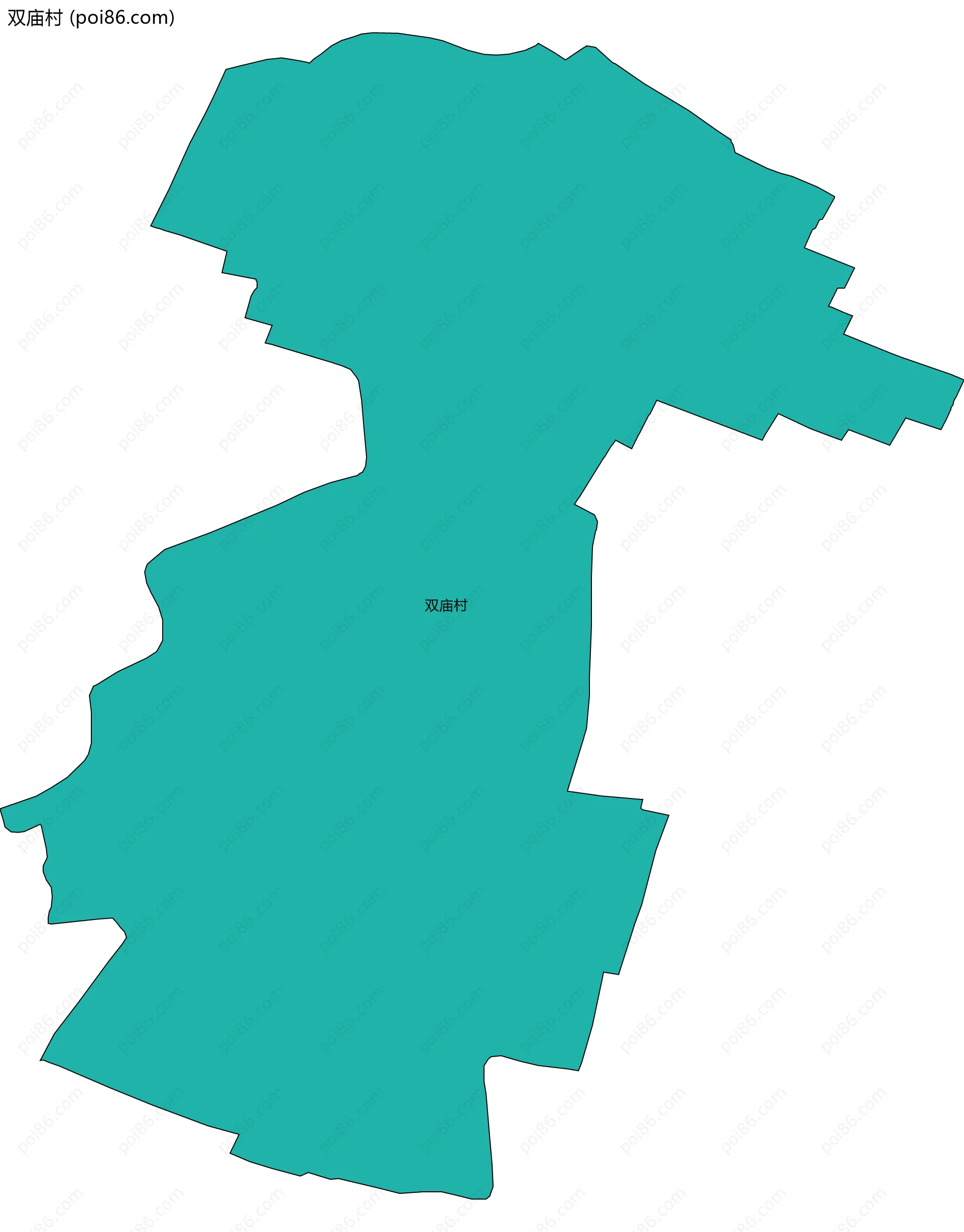 双庙村边界地图