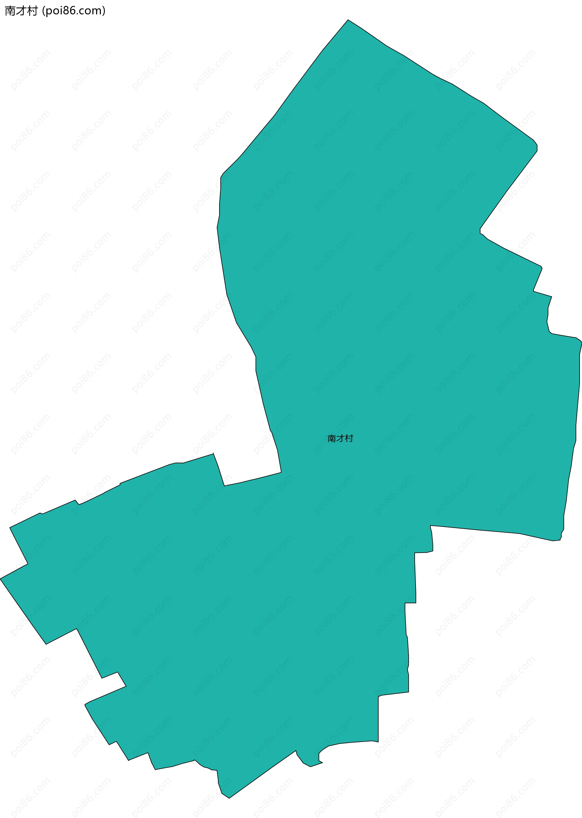 南才村边界地图