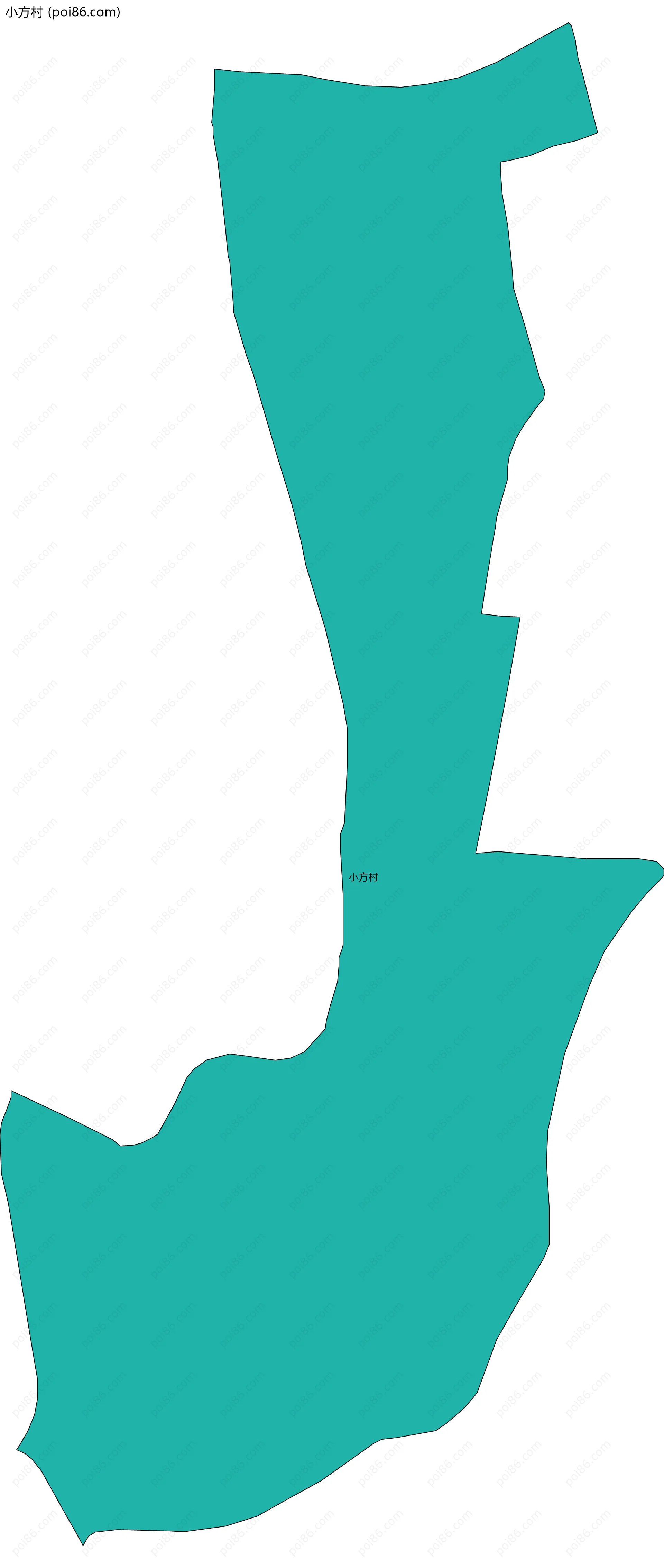 小方村边界地图