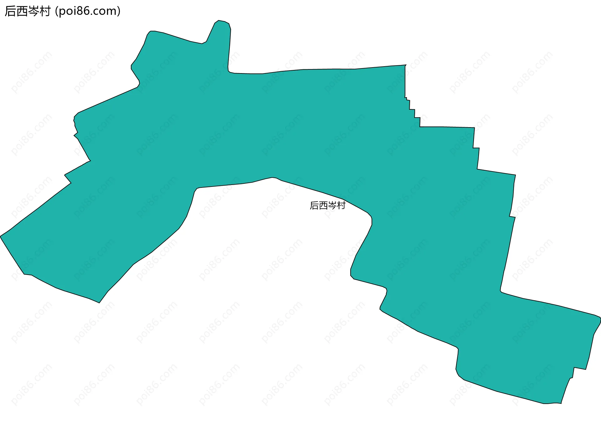 后西岑村边界地图