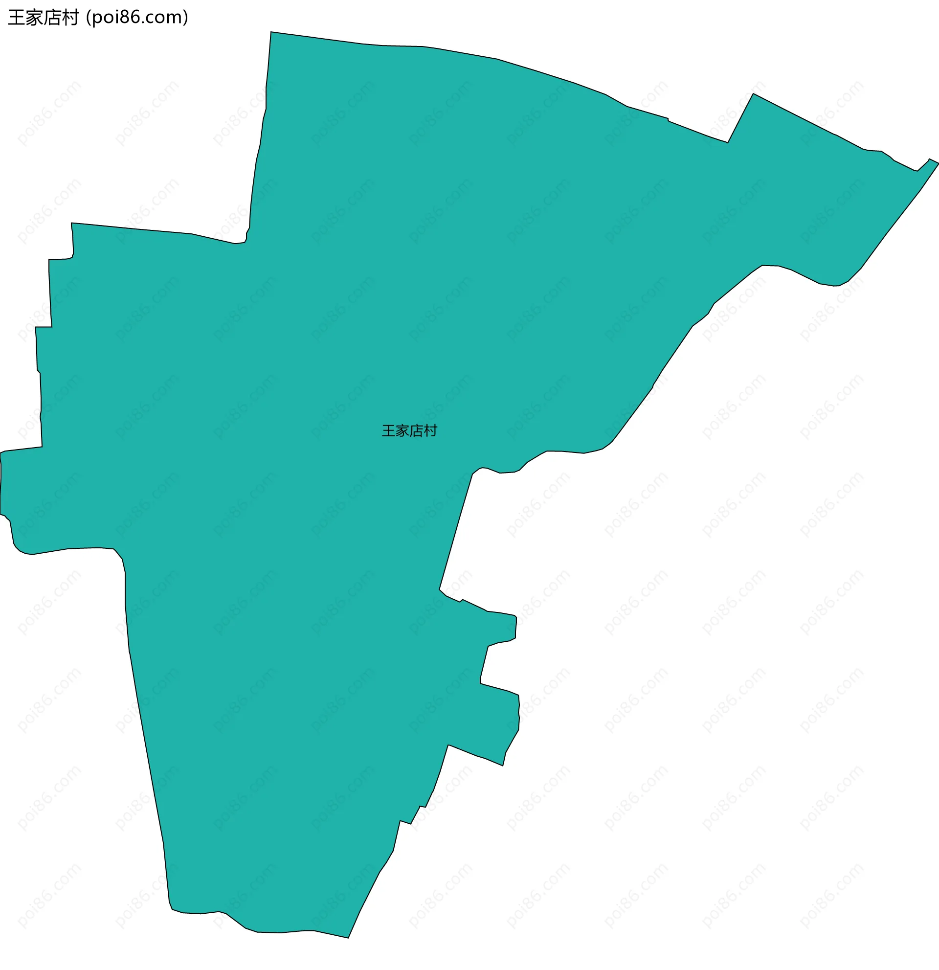 王家店村边界地图