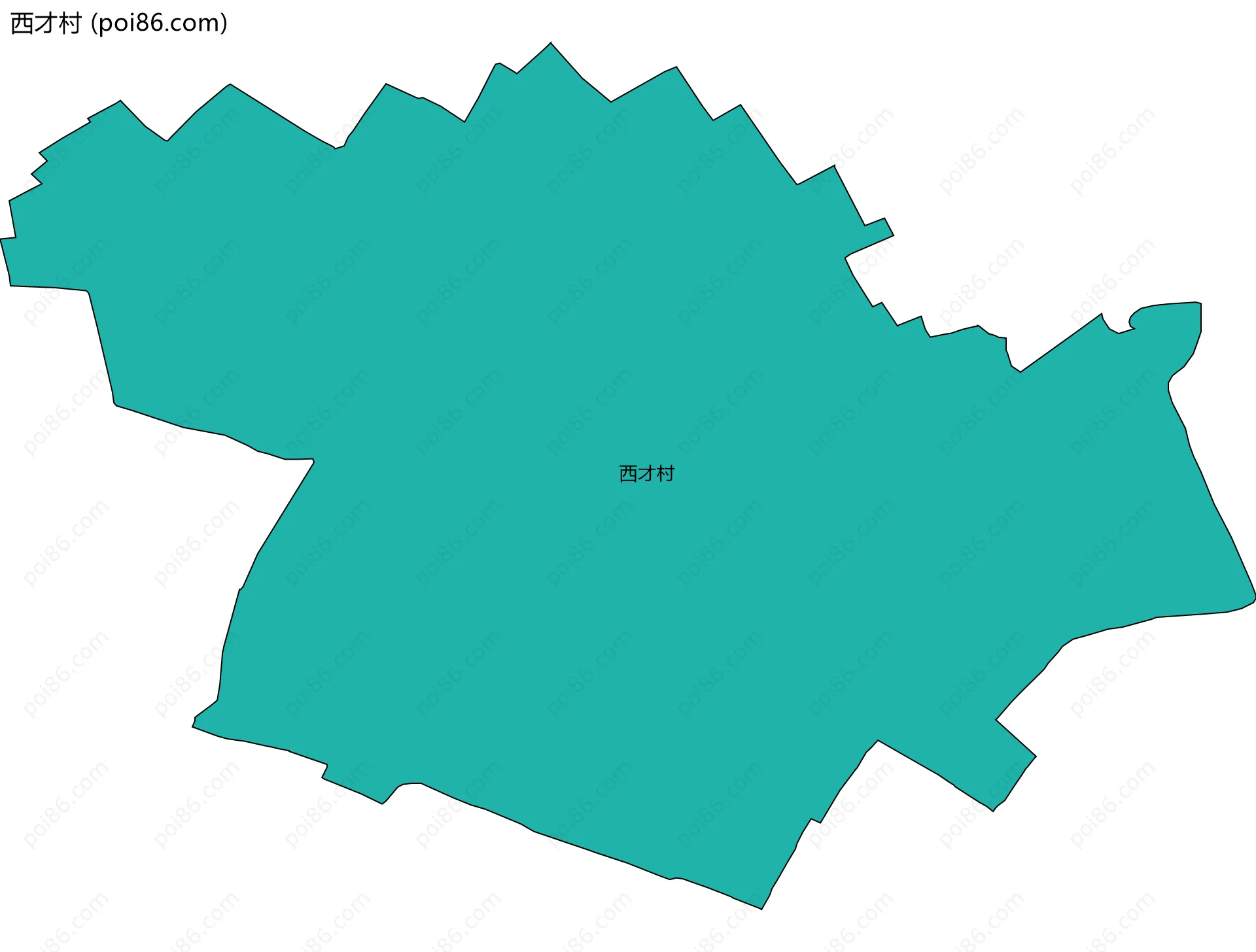 西才村边界地图