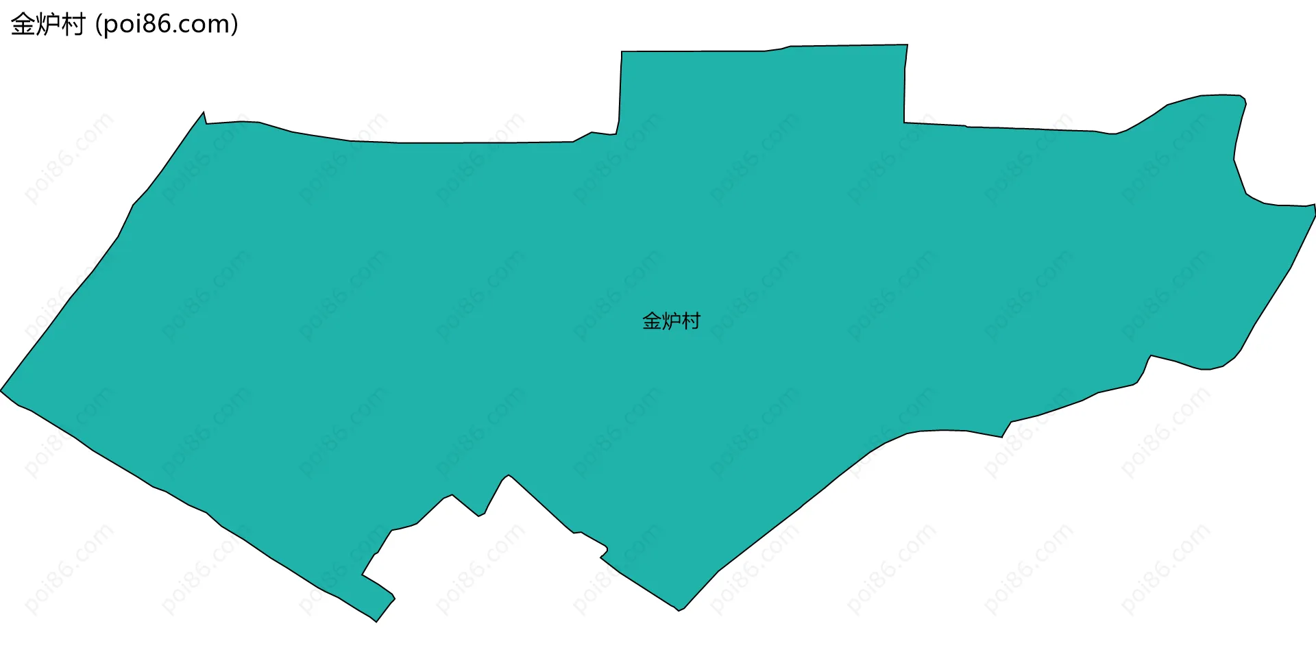 金炉村边界地图