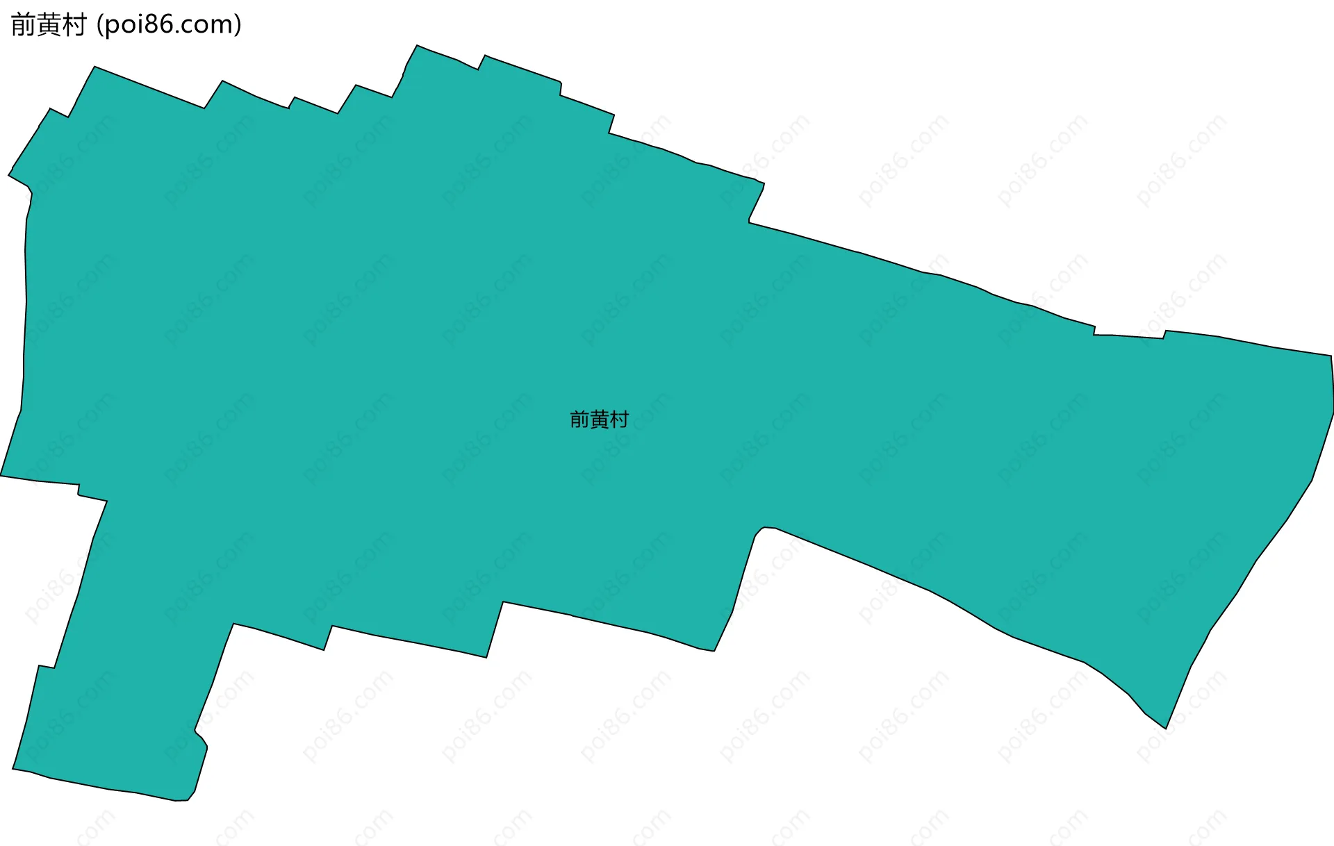 前黄村边界地图