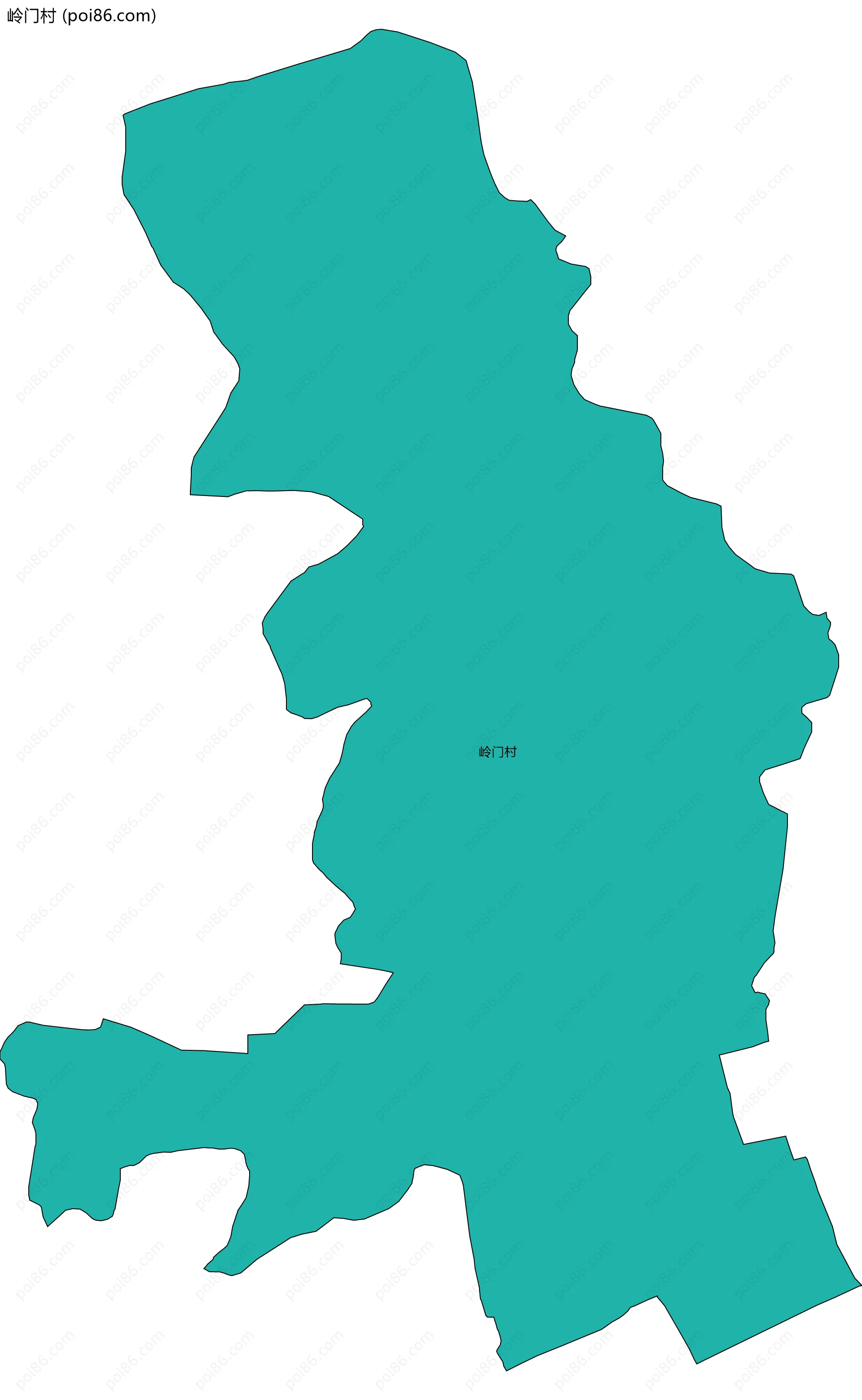 岭门村边界地图