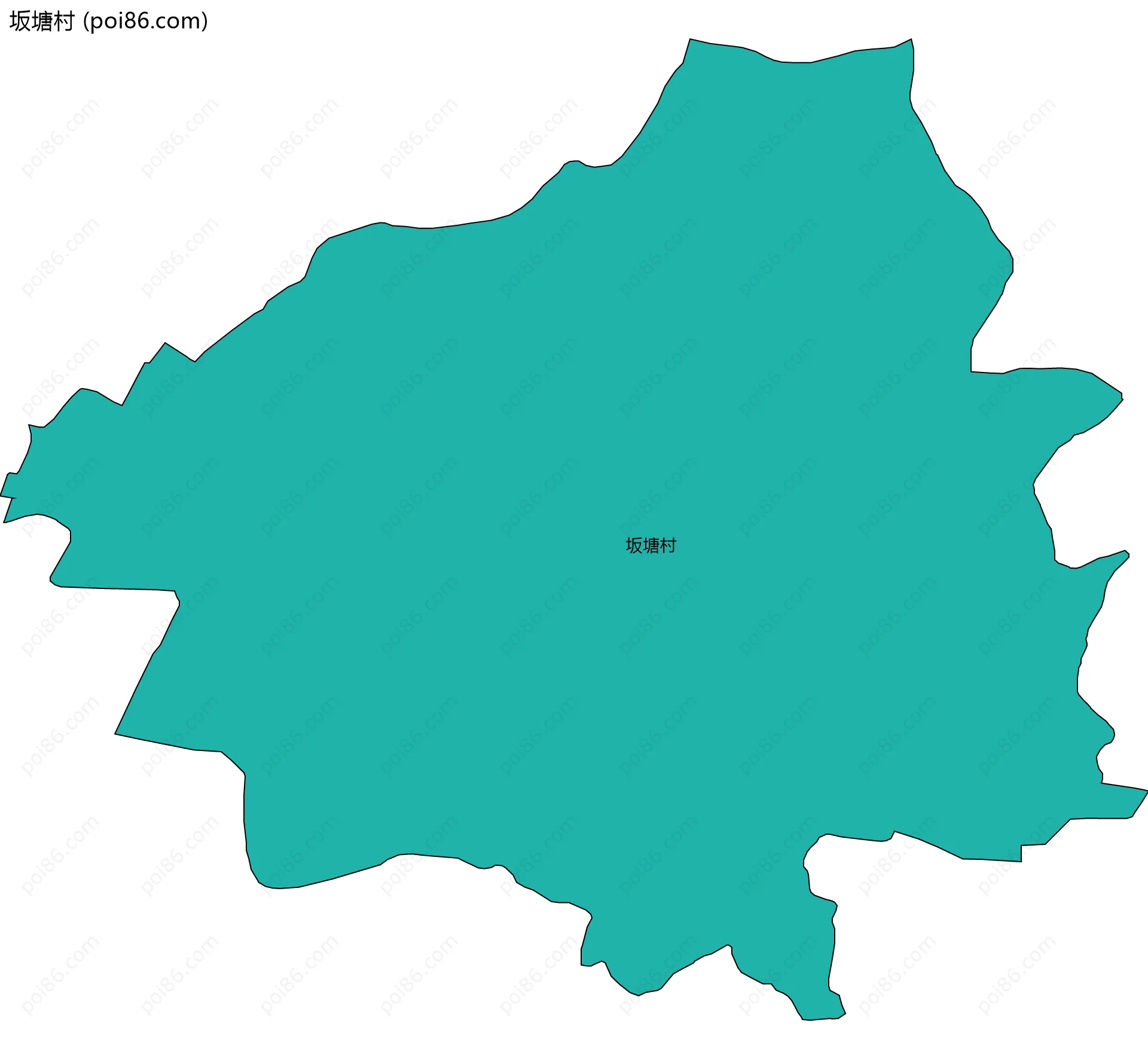 坂塘村边界地图