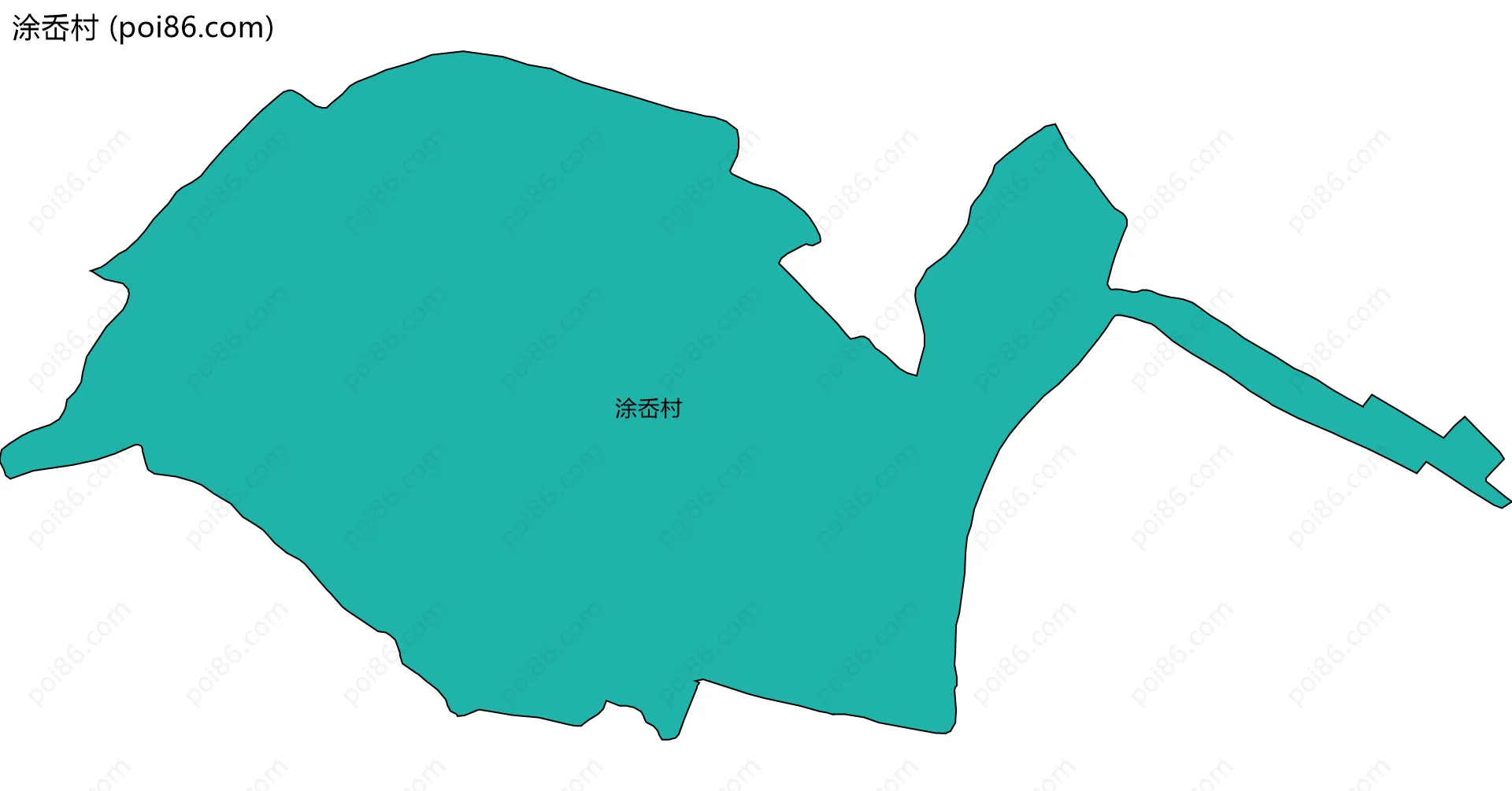 涂岙村边界地图