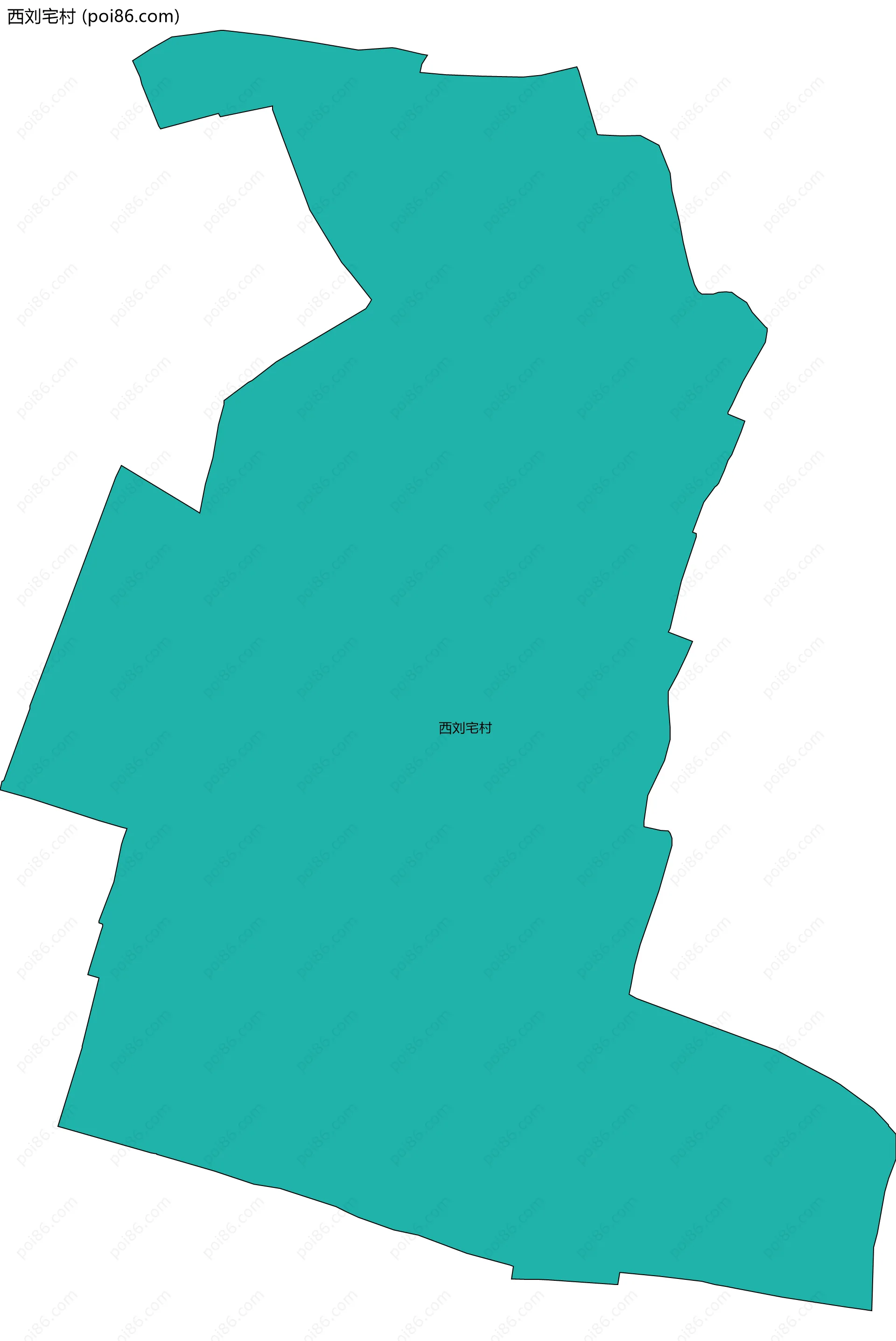 西刘宅村边界地图