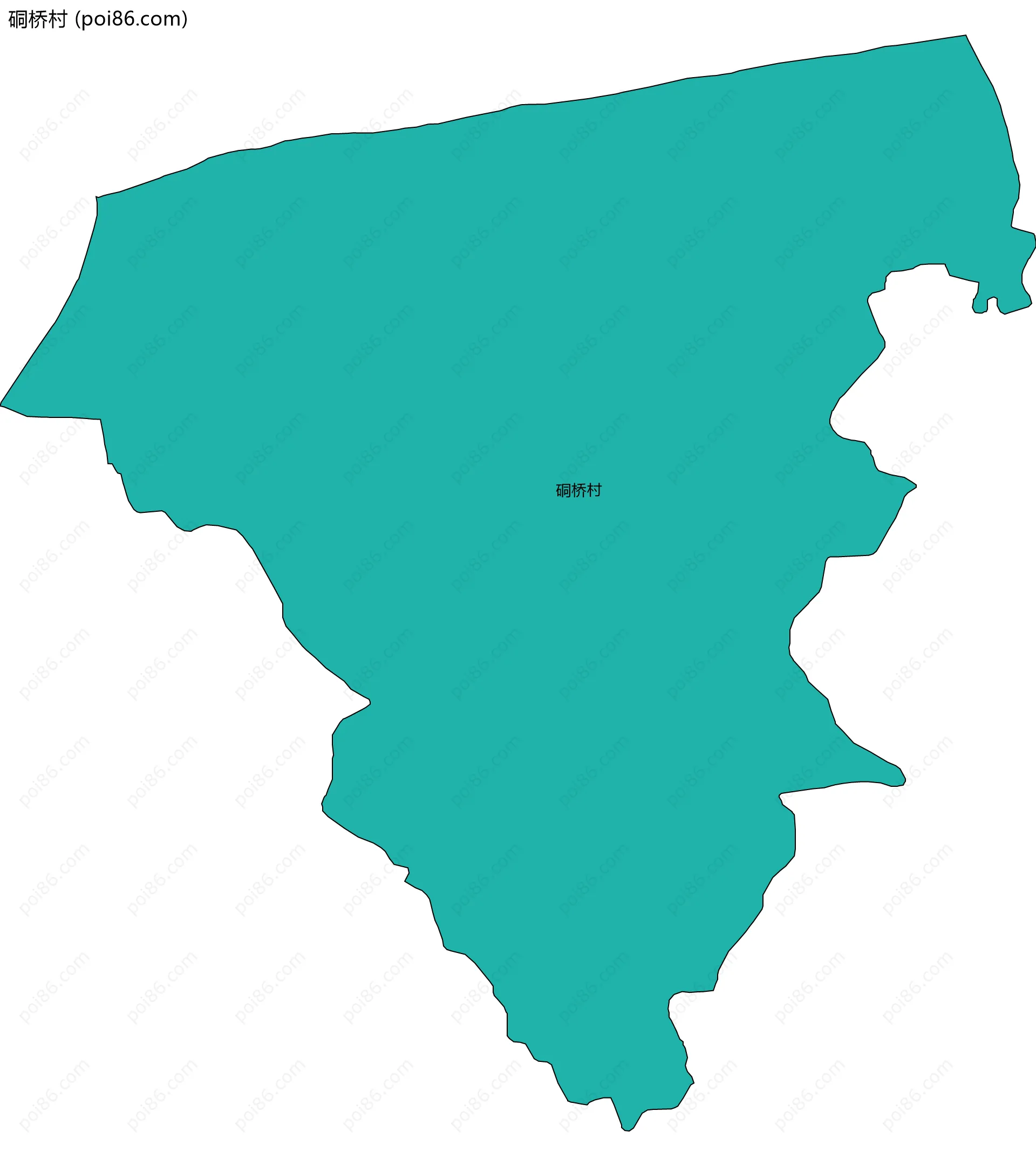 硐桥村边界地图