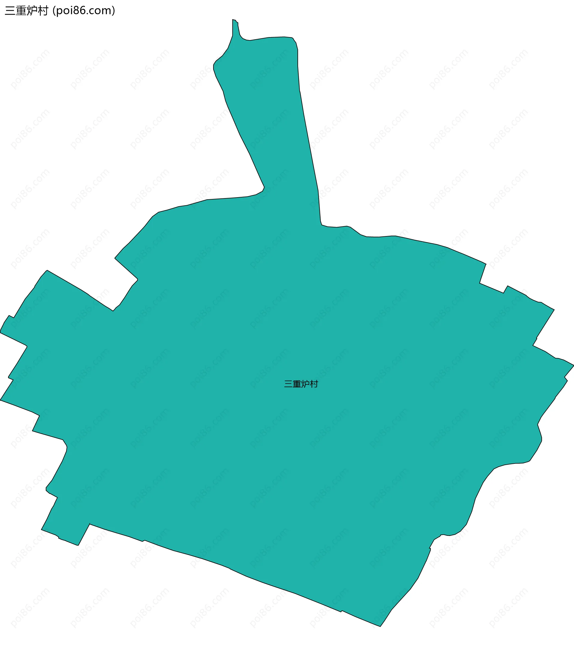 三重炉村边界地图