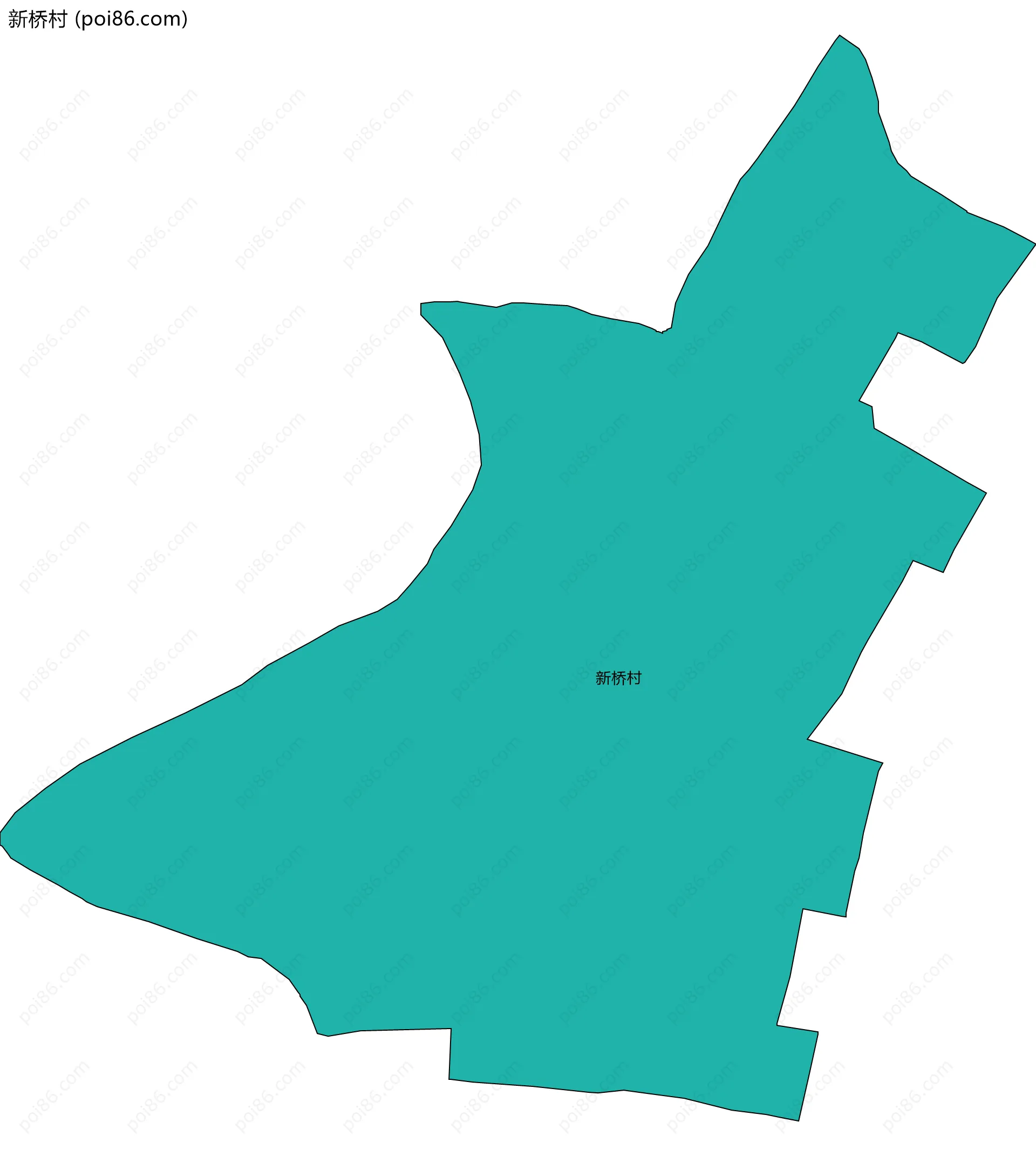 新桥村边界地图