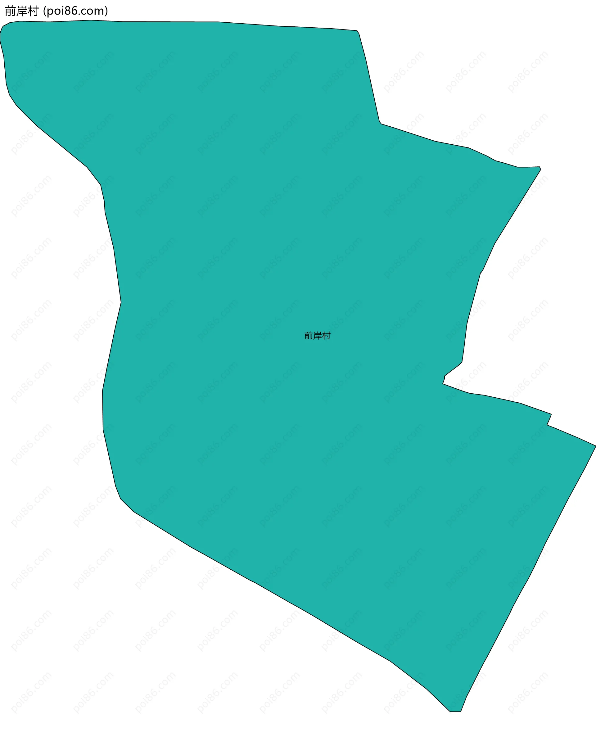 前岸村边界地图