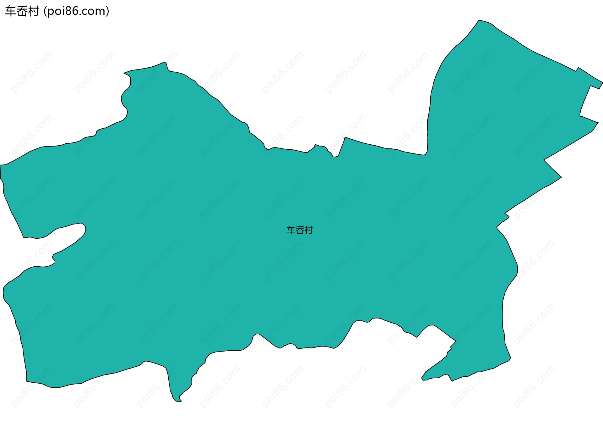 车岙村边界地图
