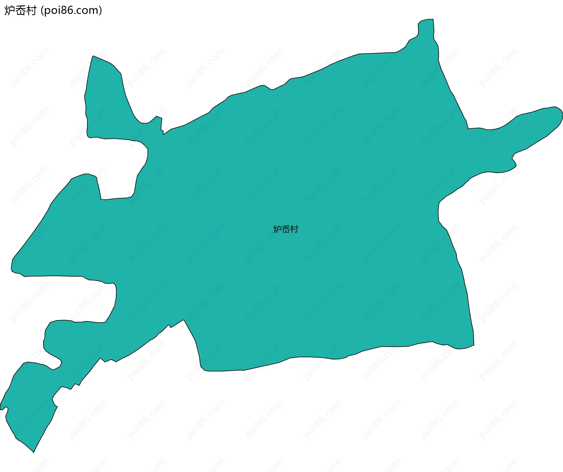 炉岙村边界地图