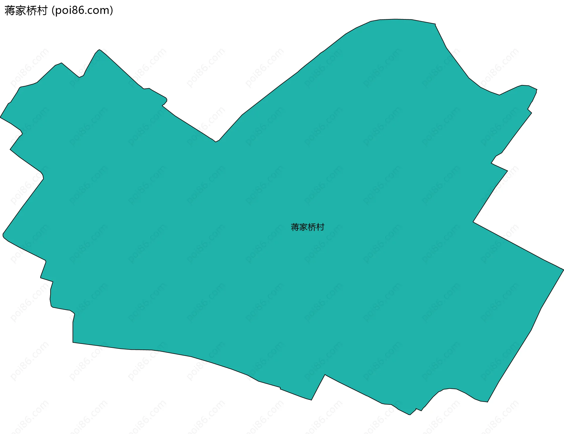 蒋家桥村边界地图