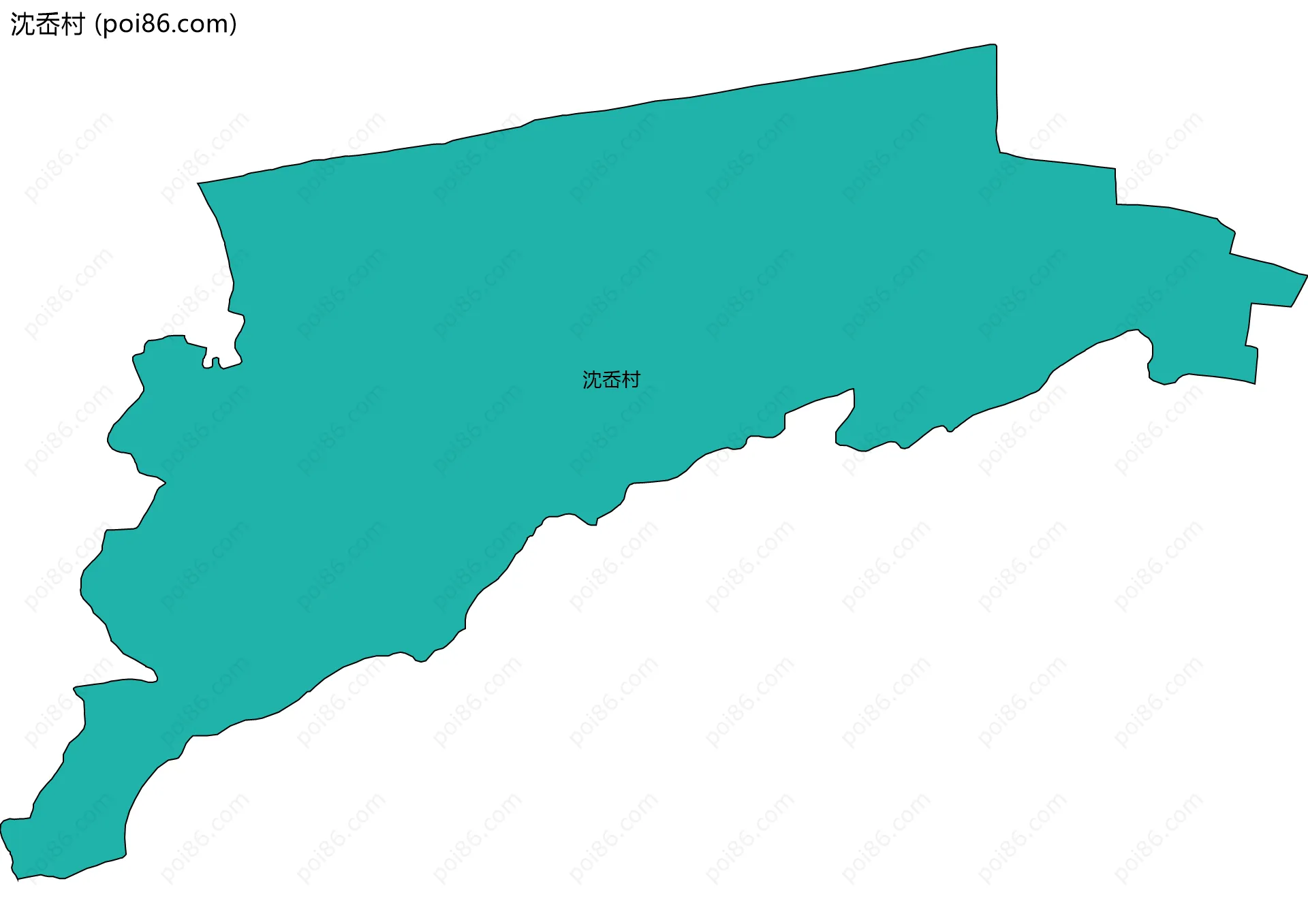 沈岙村边界地图