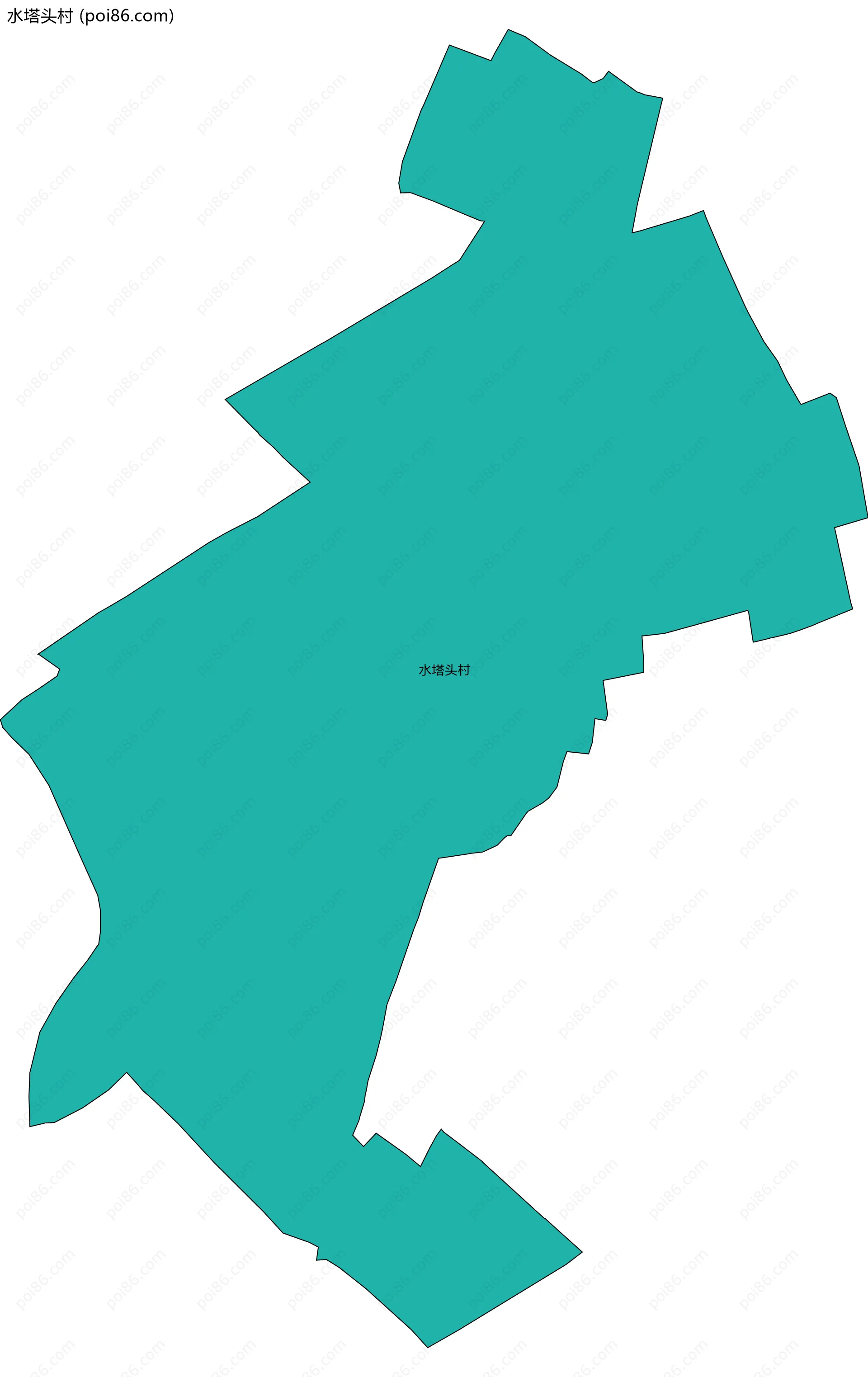 水塔头村边界地图