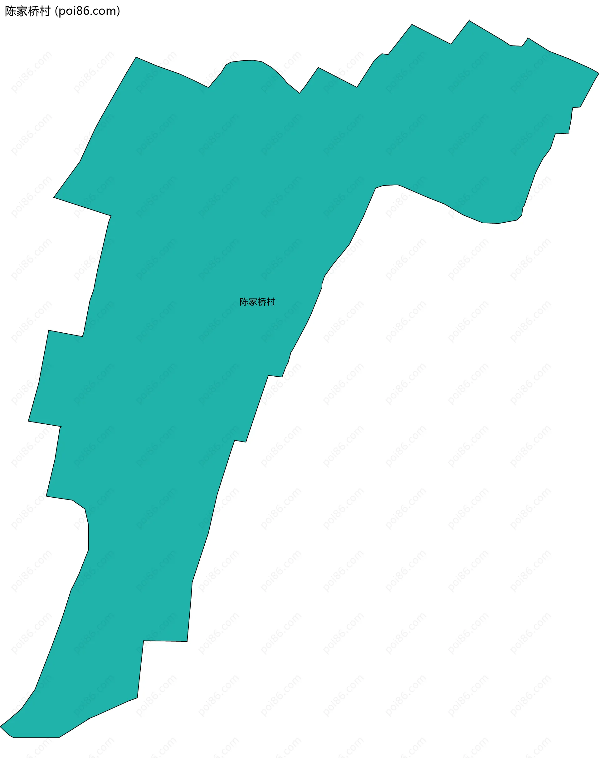 陈家桥村边界地图