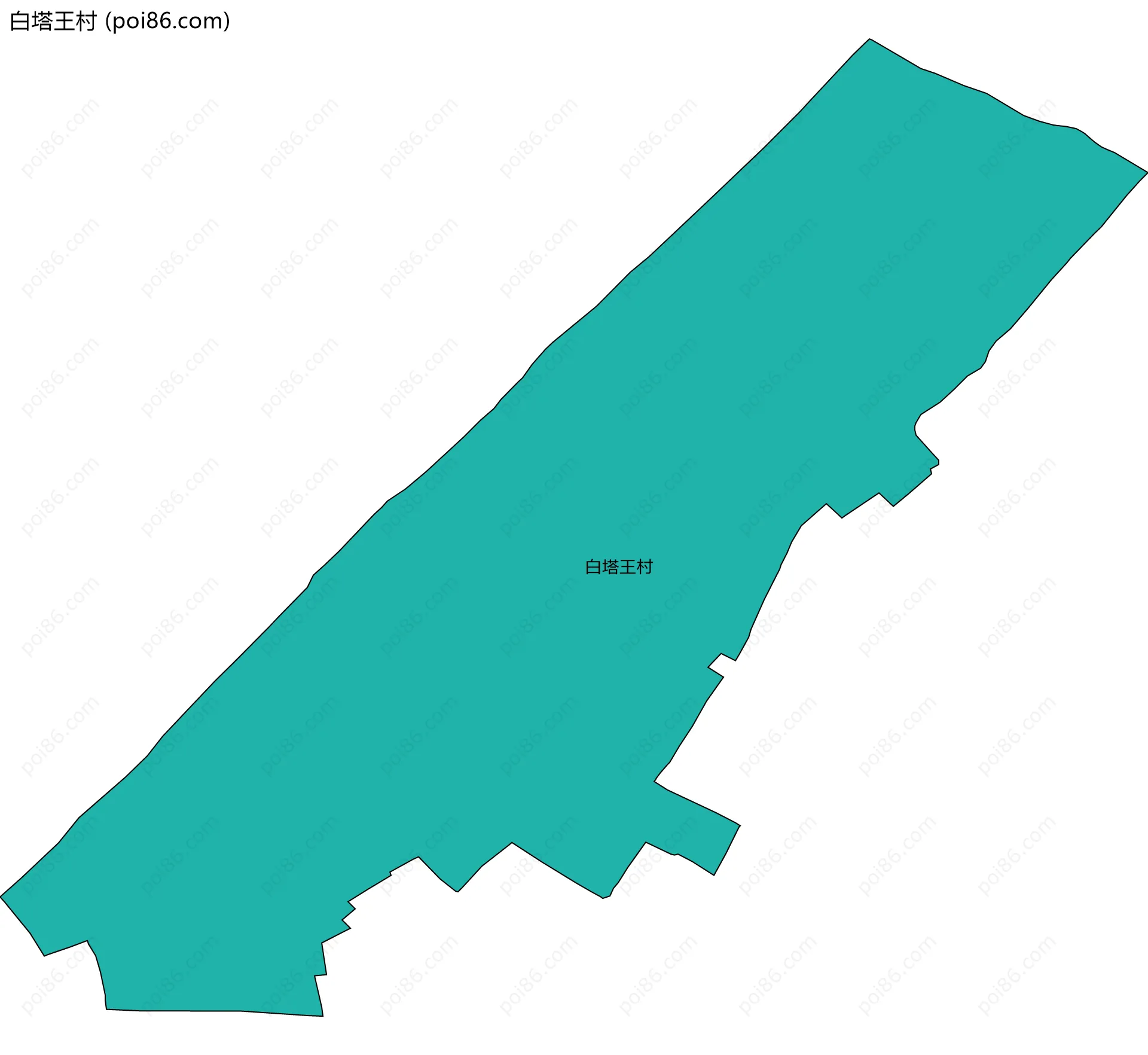 白塔王村边界地图