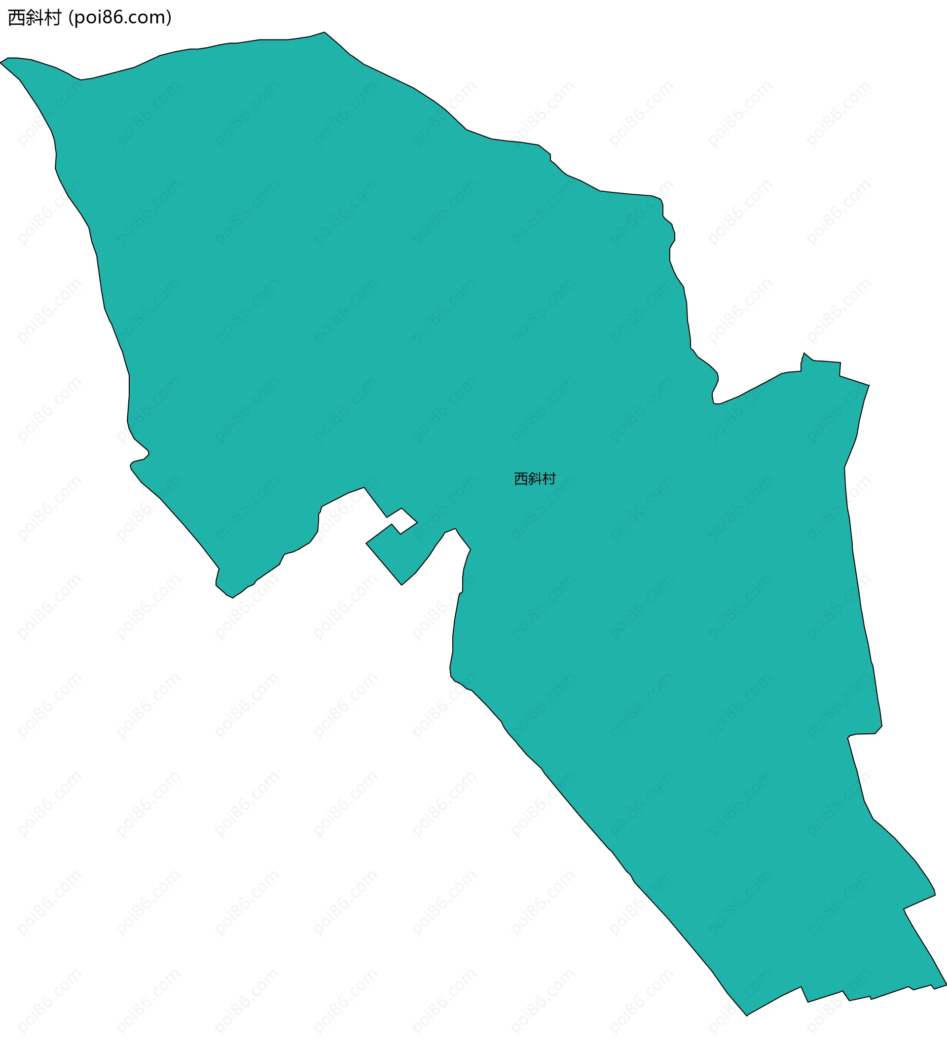 西斜村边界地图