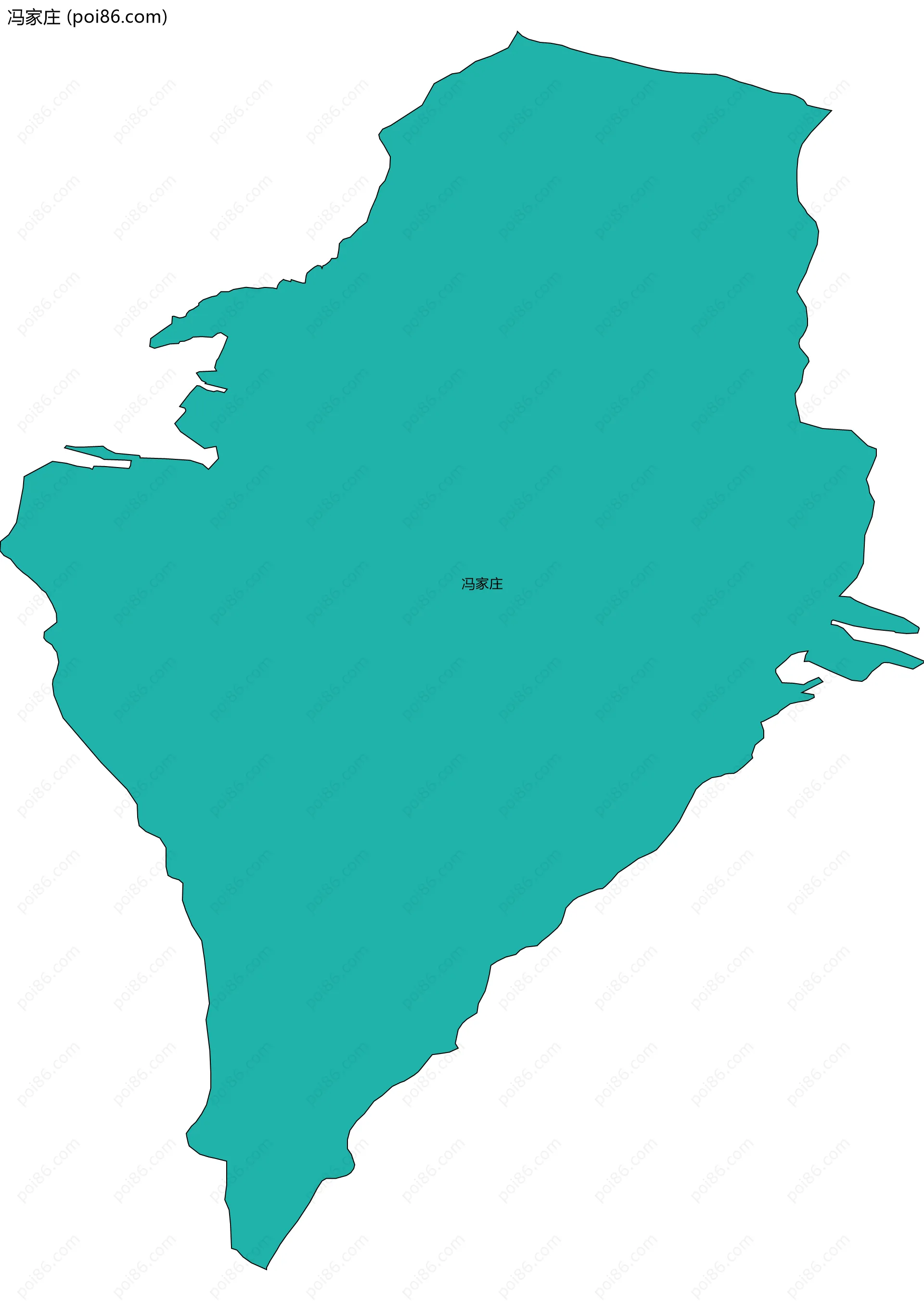 冯家庄边界地图