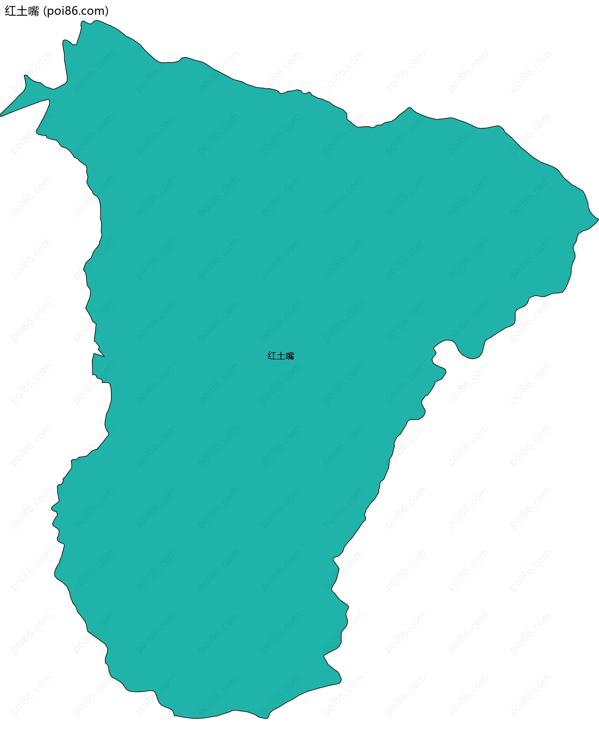 红土嘴边界地图