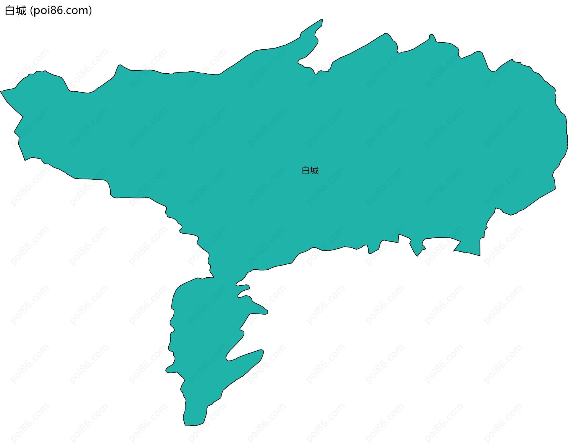 白城边界地图
