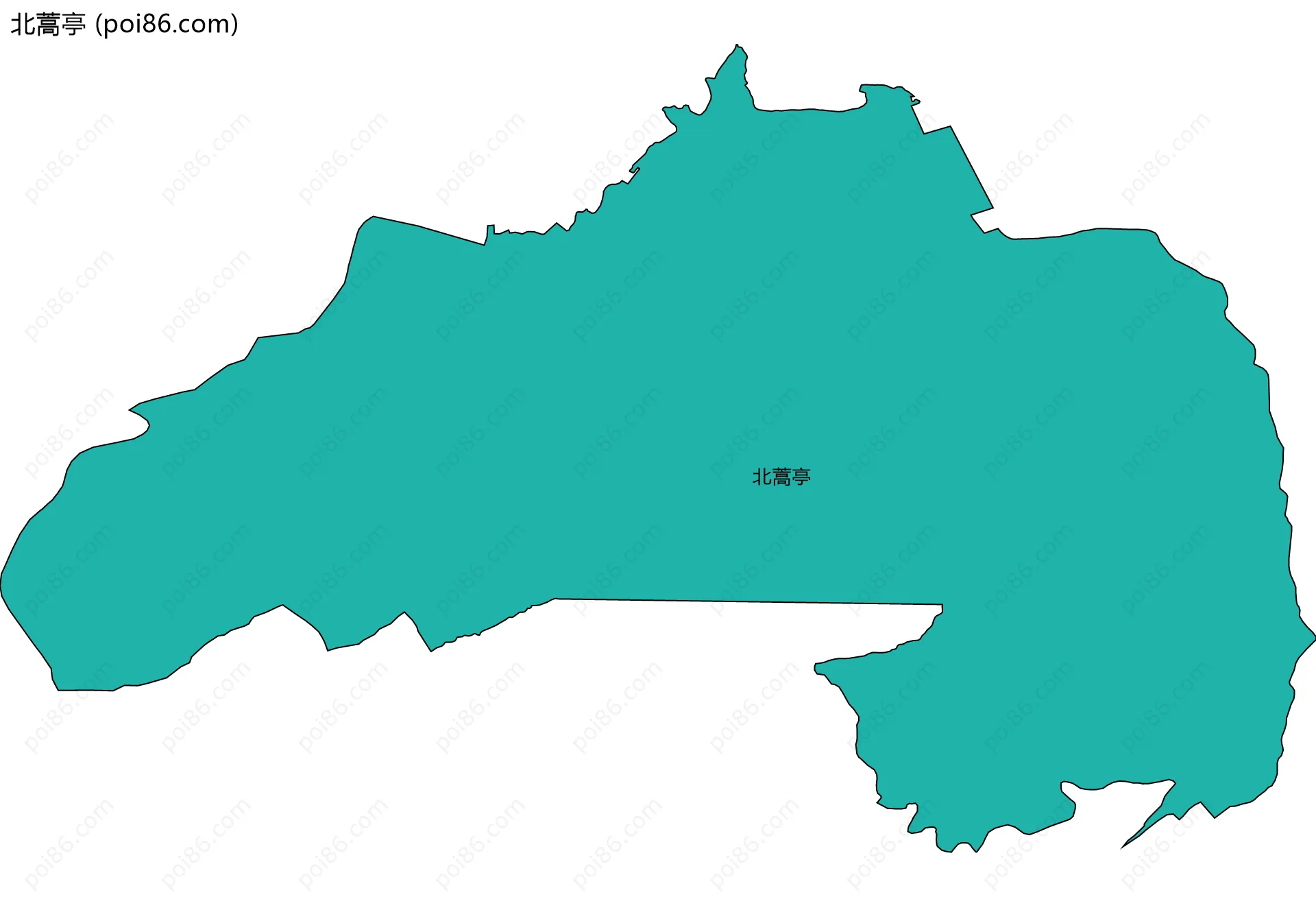 北蒿亭边界地图