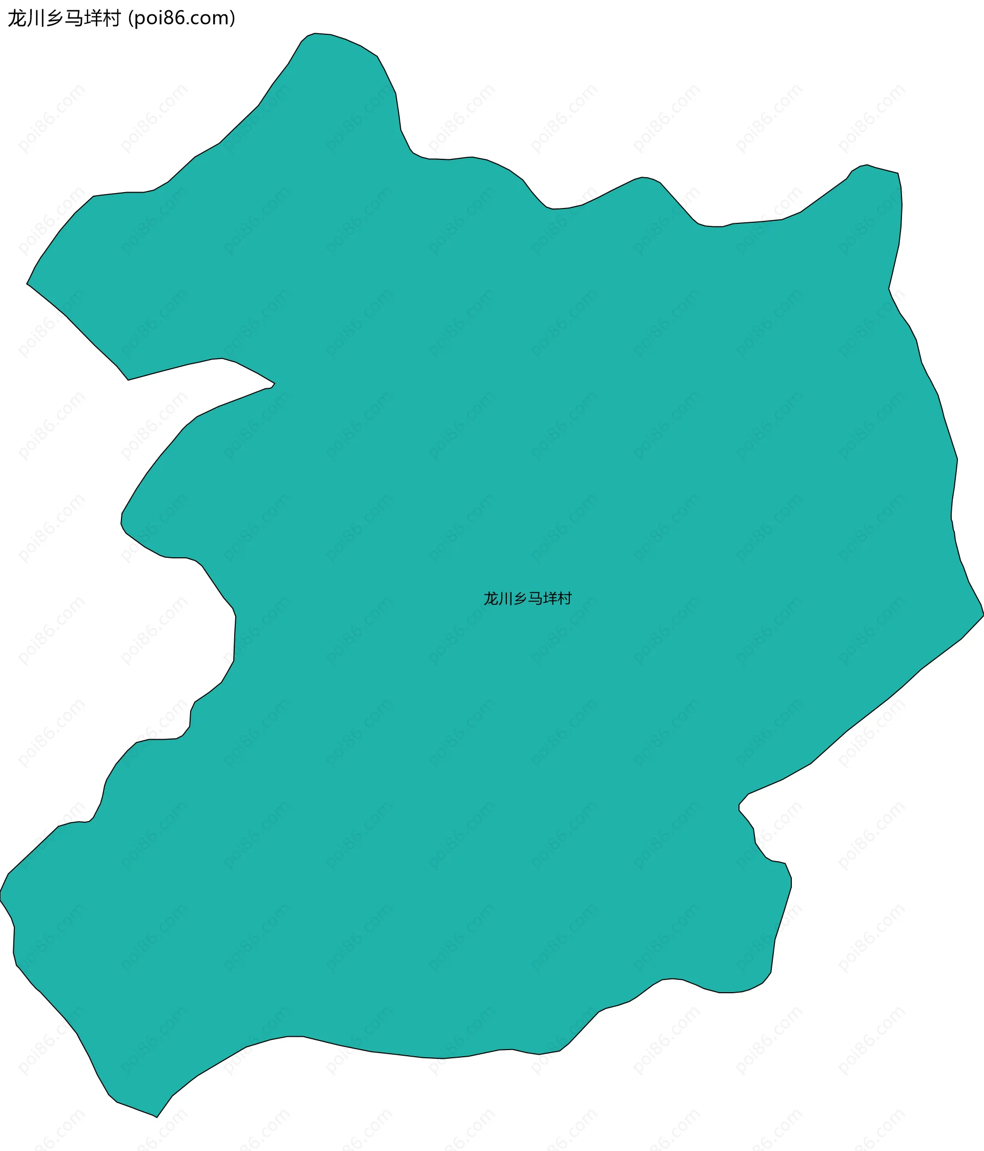 龙川乡马垟村边界地图