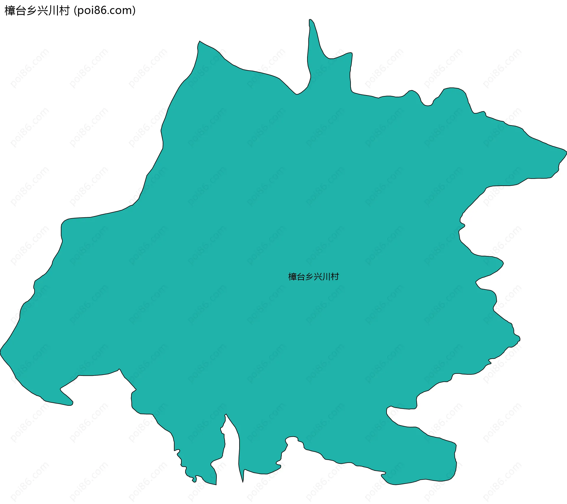 樟台乡兴川村边界地图