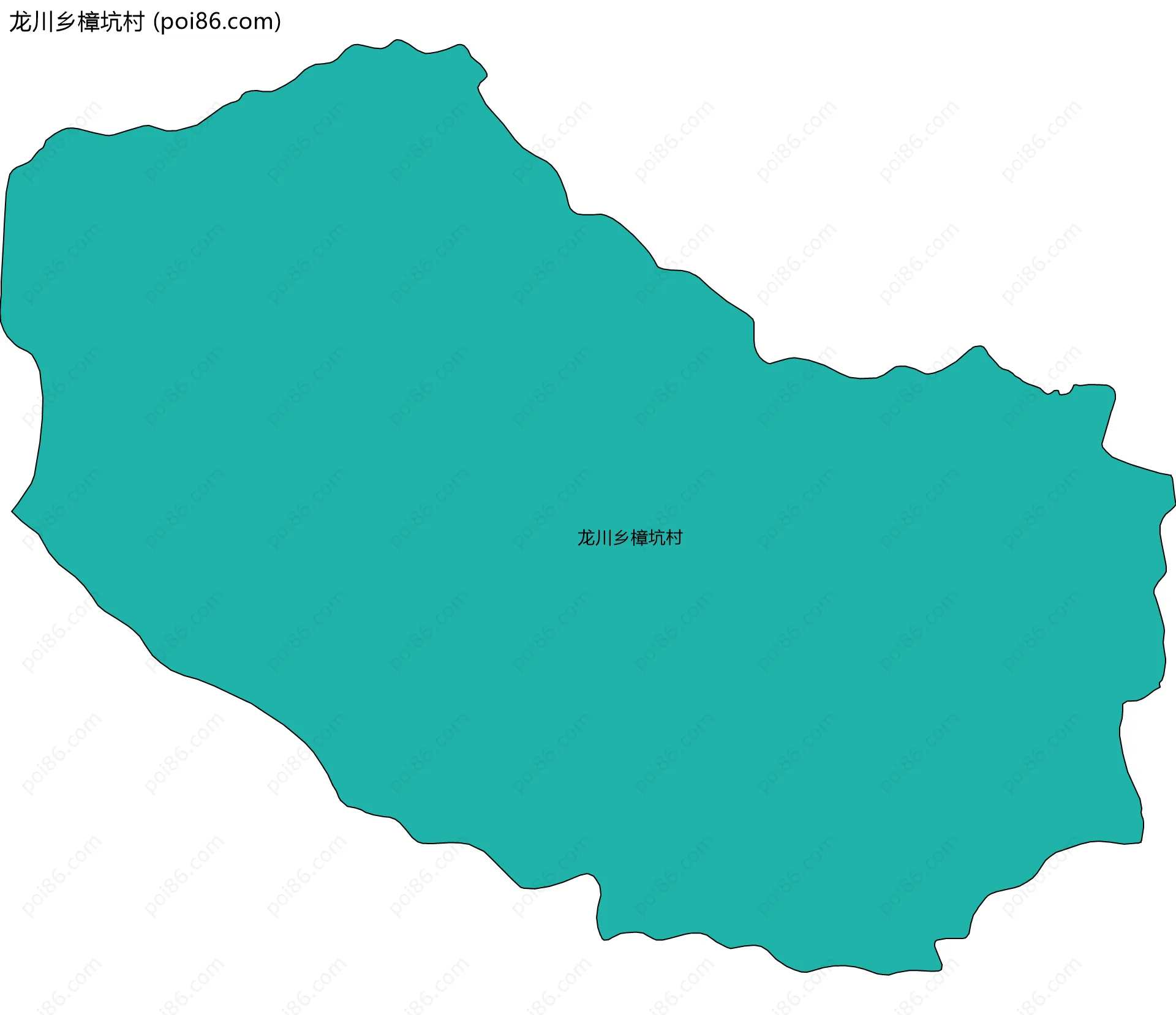 龙川乡樟坑村边界地图