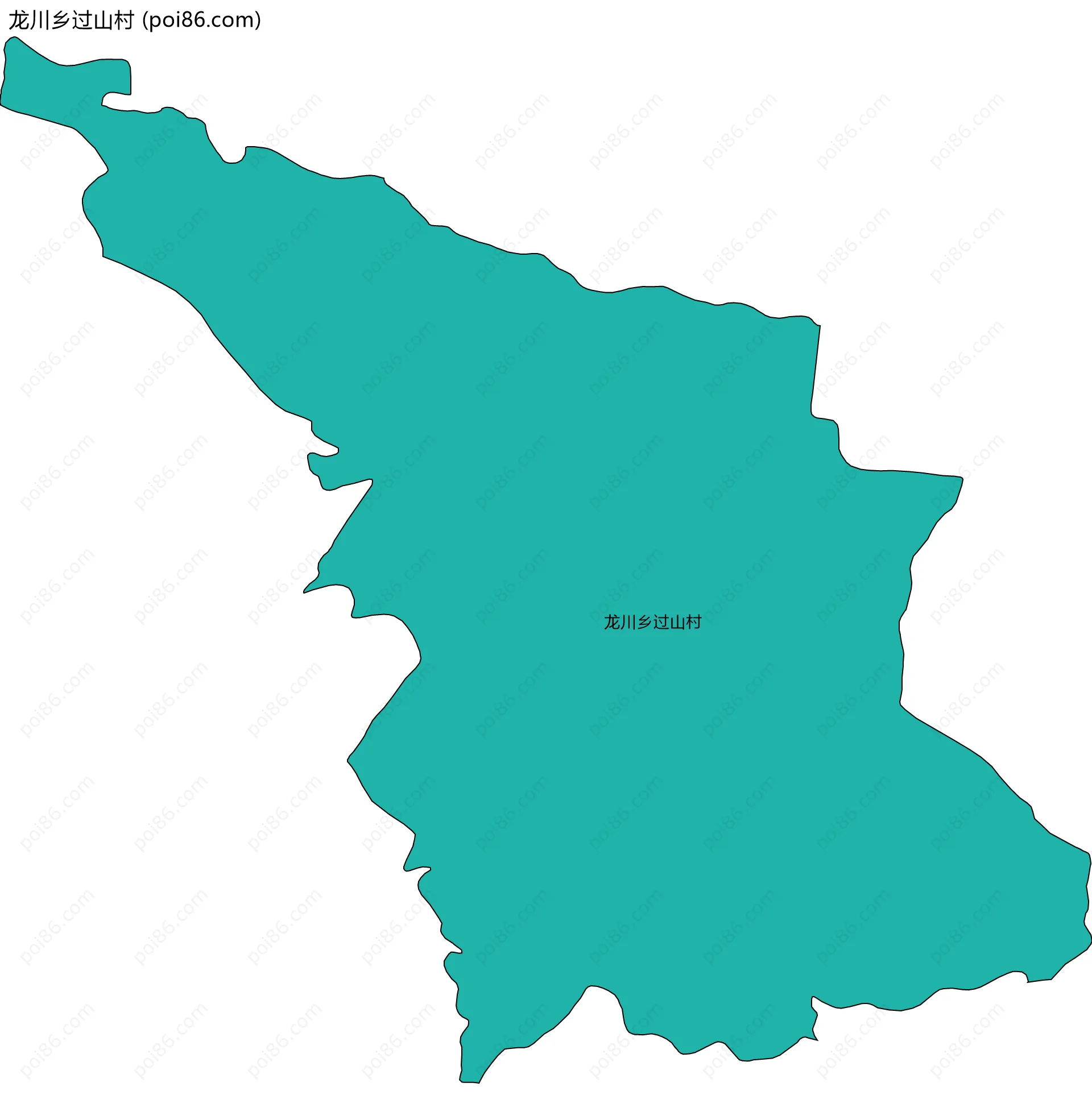 龙川乡过山村边界地图