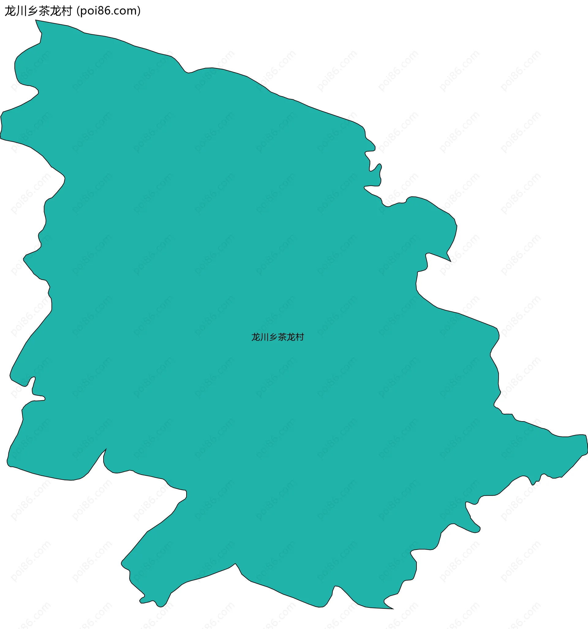 龙川乡茶龙村边界地图