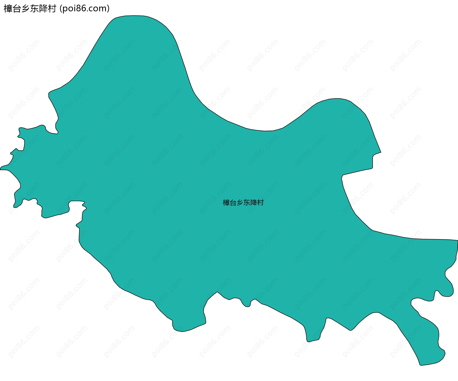 樟台乡东降村边界地图