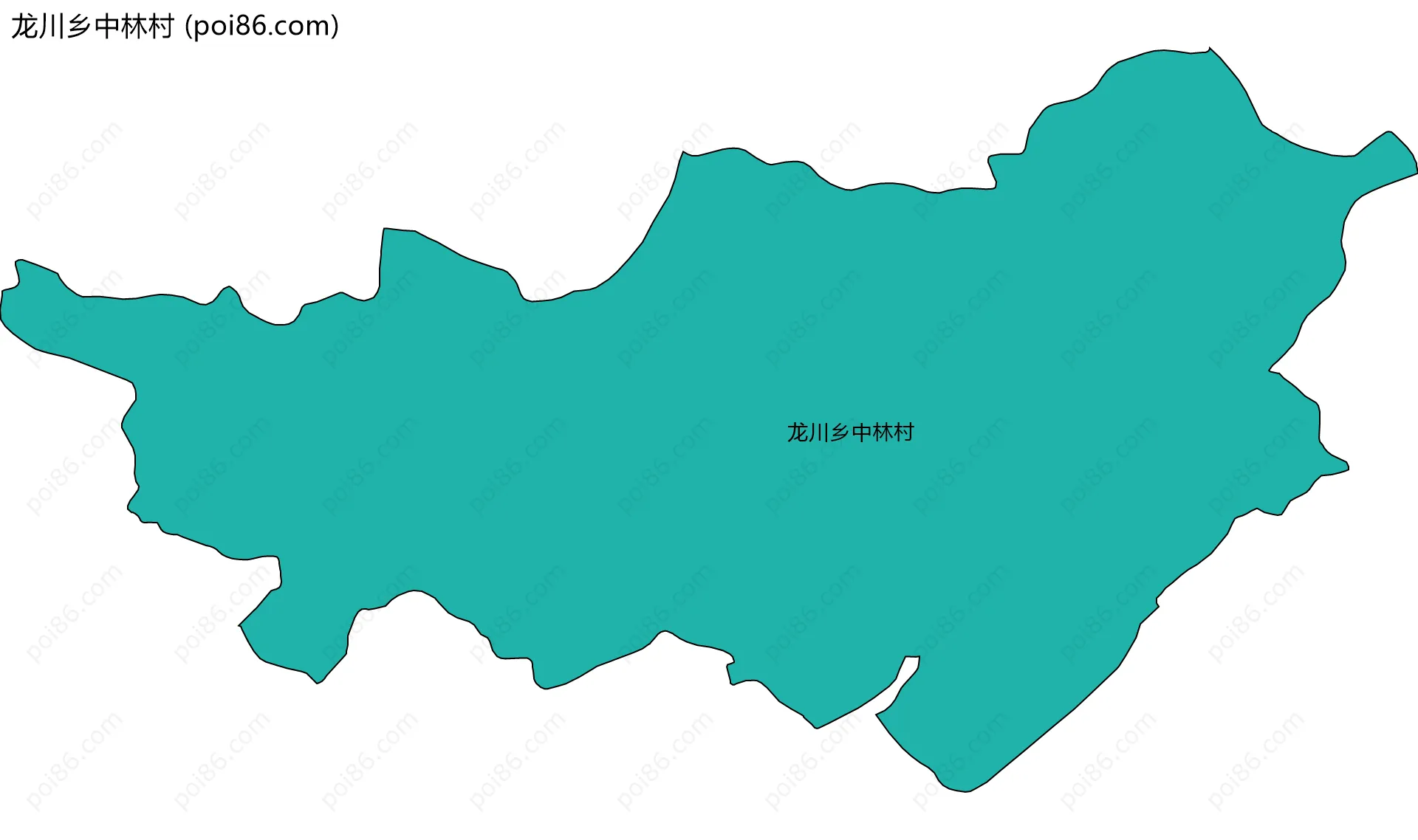 龙川乡中林村边界地图
