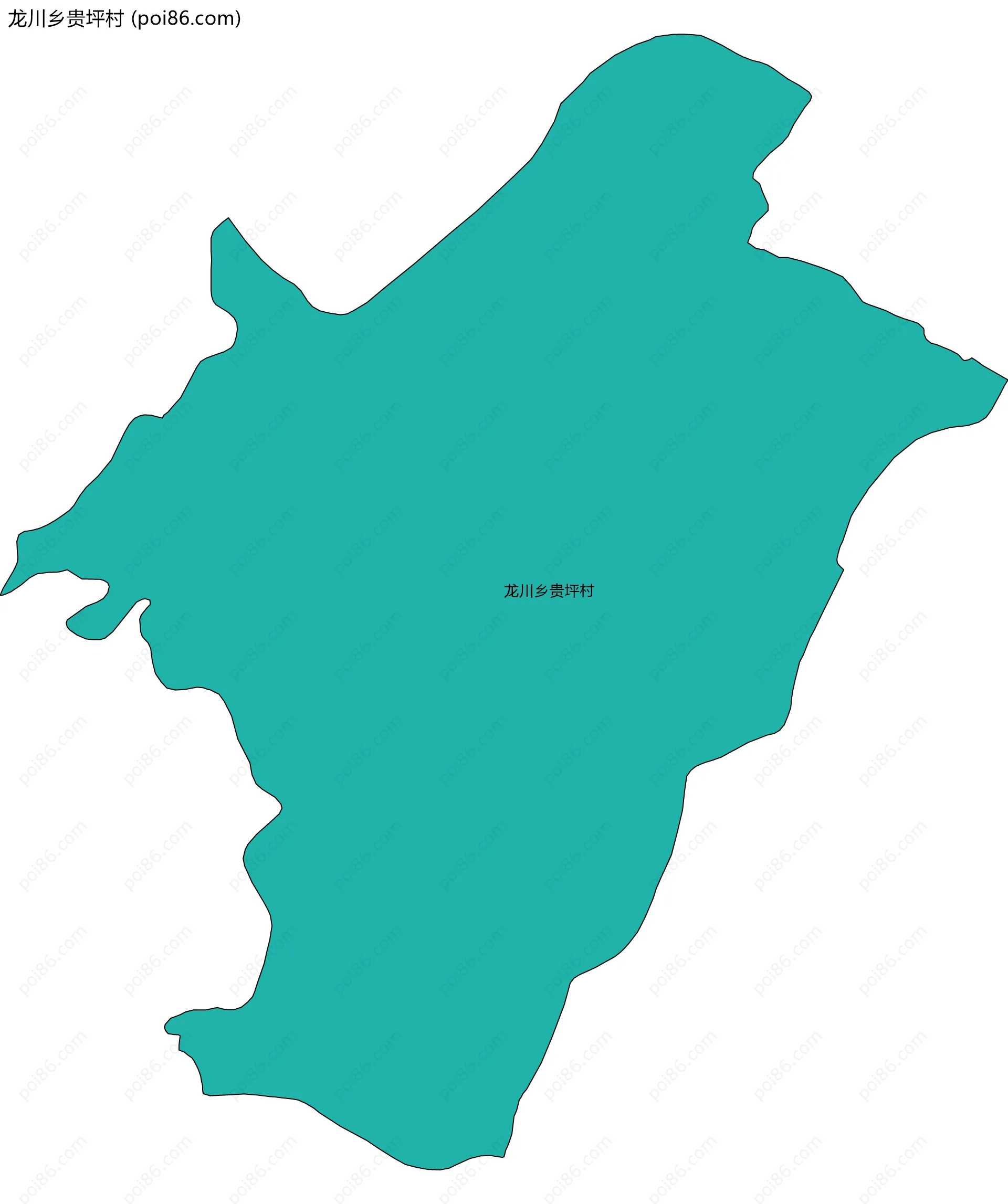 龙川乡贵坪村边界地图