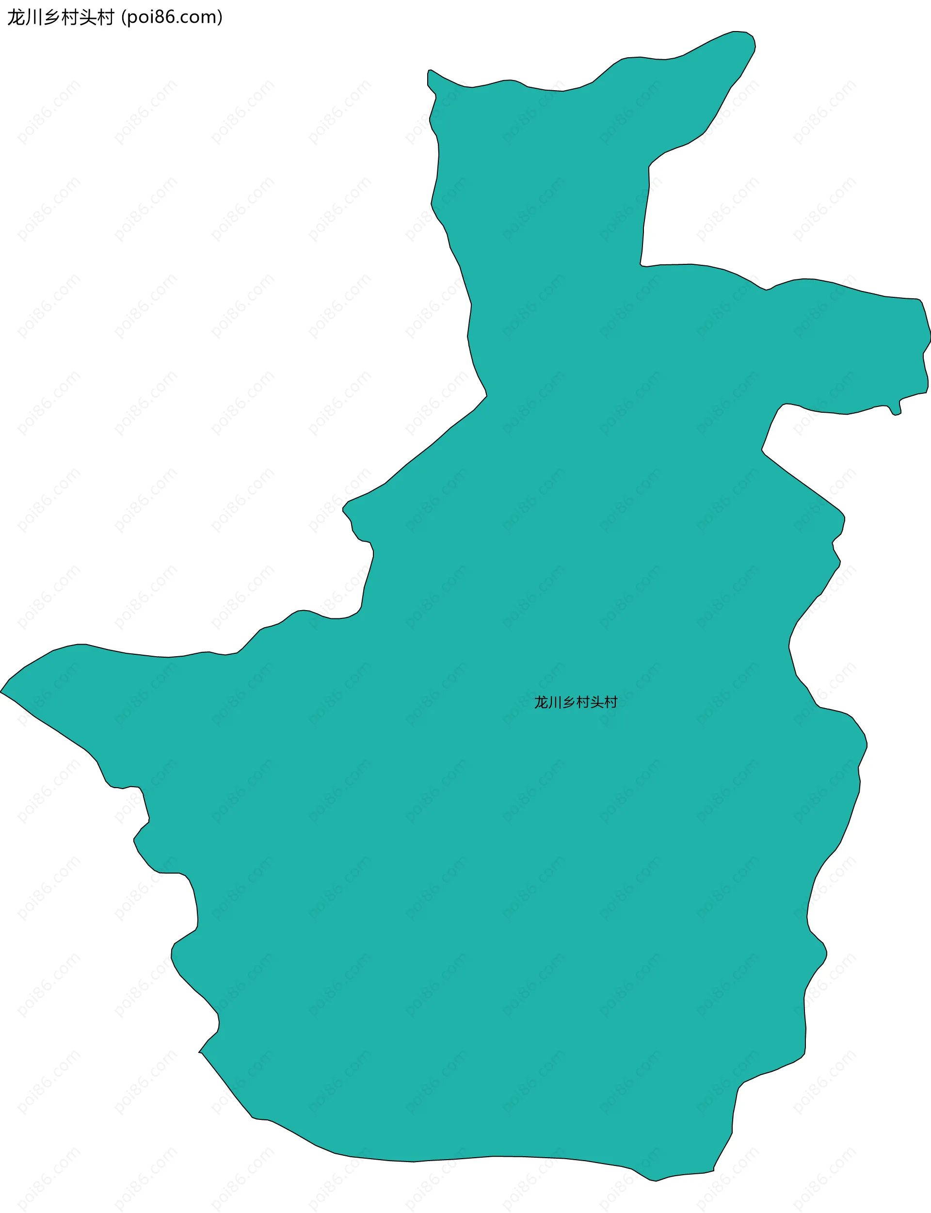 龙川乡村头村边界地图