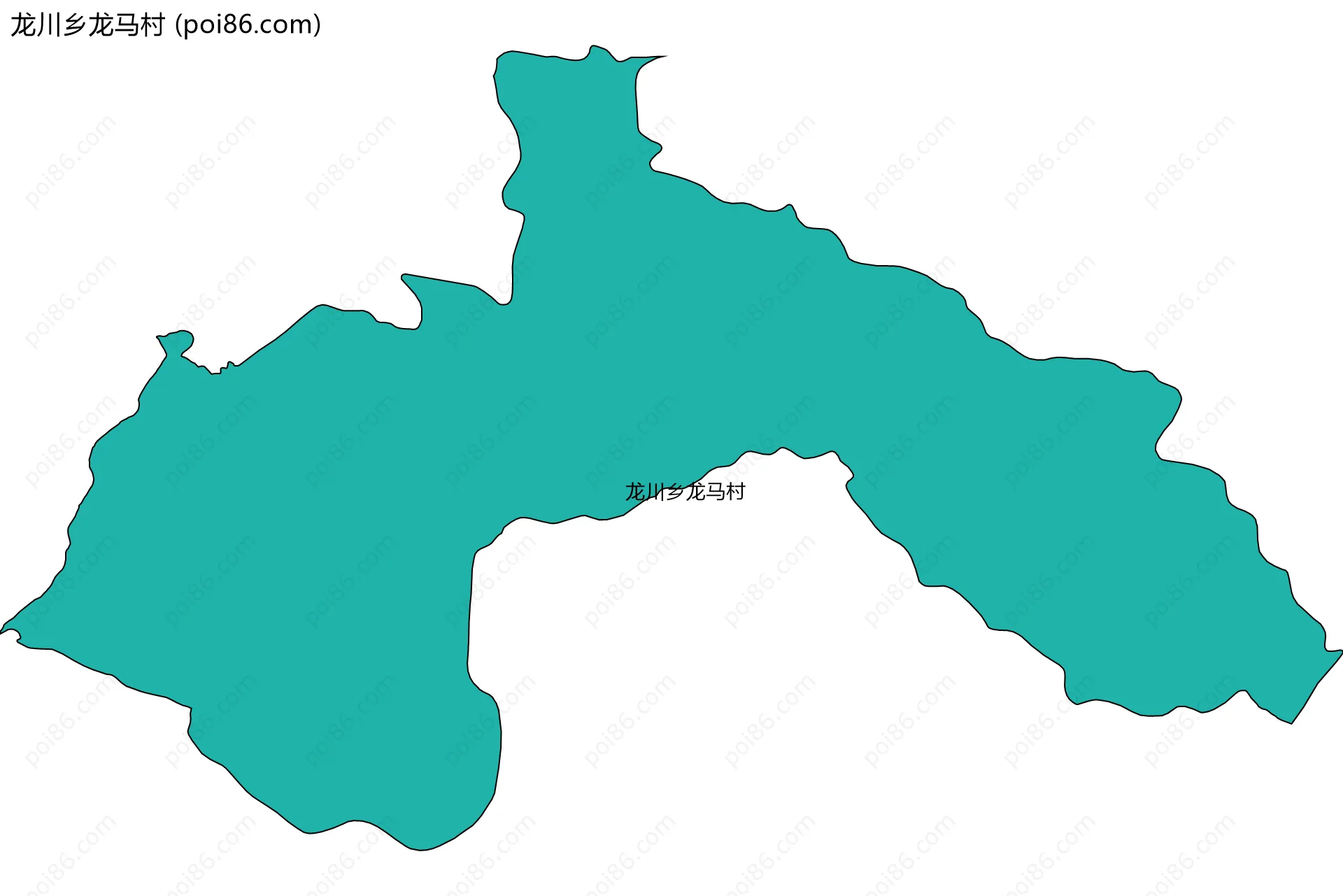 龙川乡龙马村边界地图