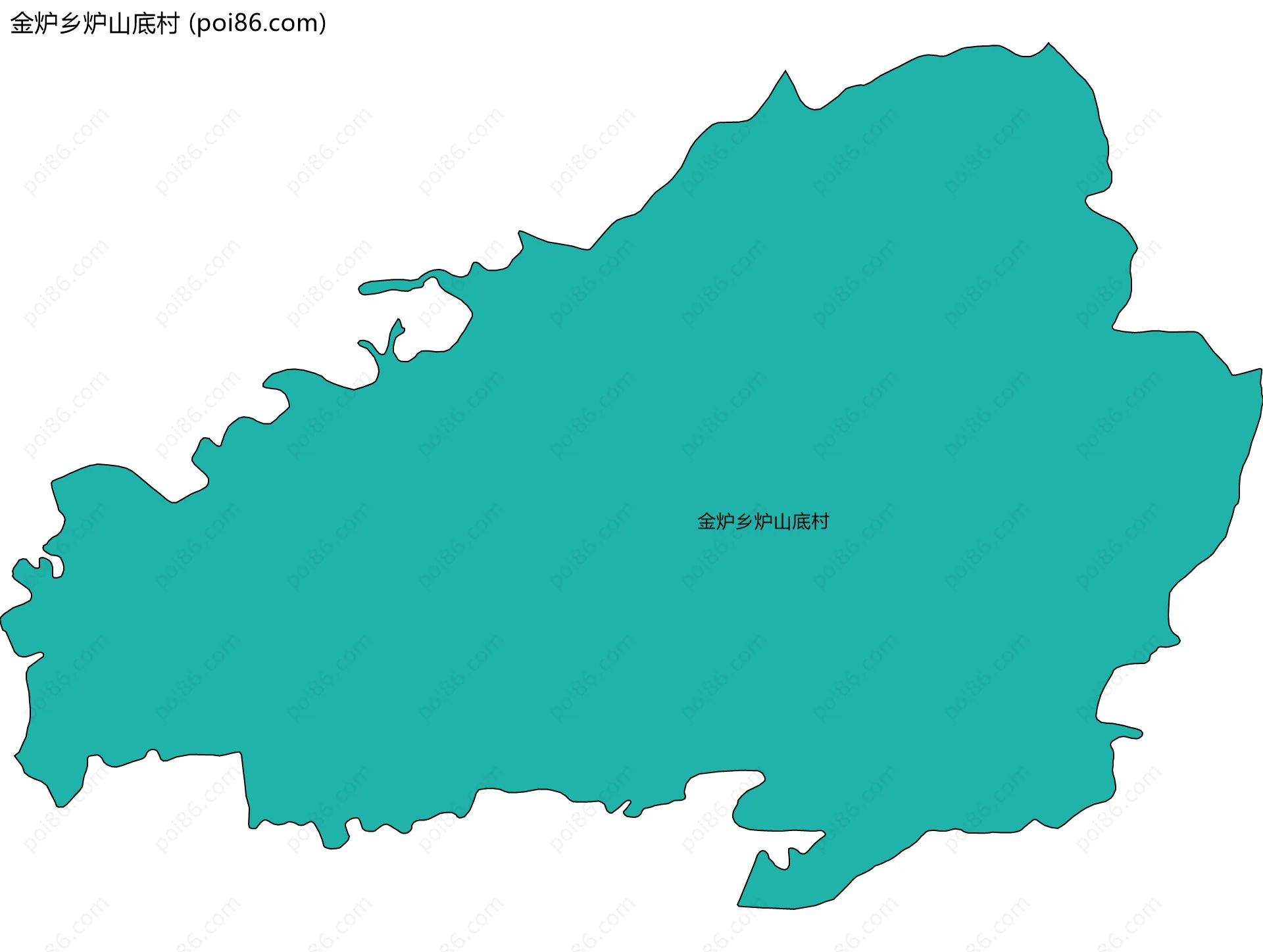 金炉乡炉山底村边界地图